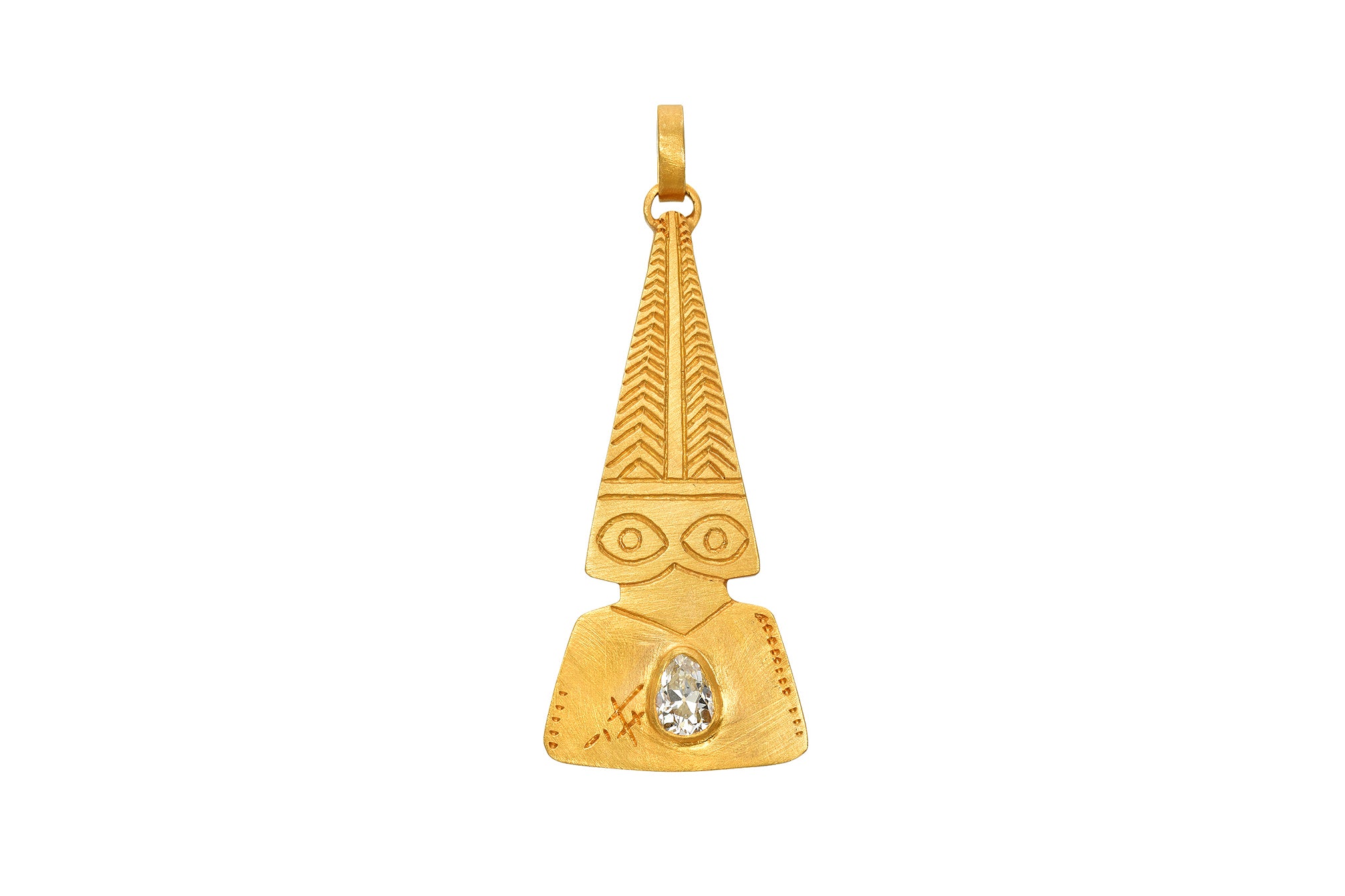 Darius Jewels Daryā Khonsary Arielle Chiara eye idol high priestess antique pear diamond pendant