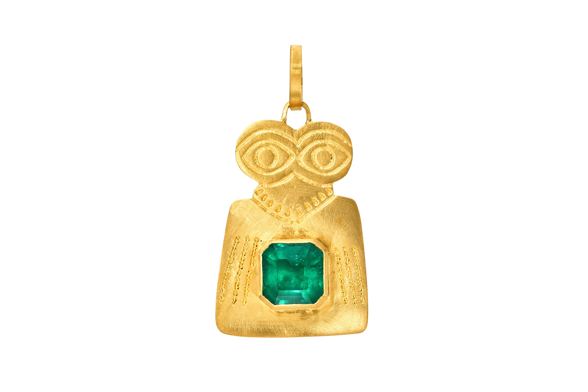 emerald eye idol lady pendant Darius Jewels Daryā Khonsary Bergdorf Goodman Bergdorfs Arielle chiara