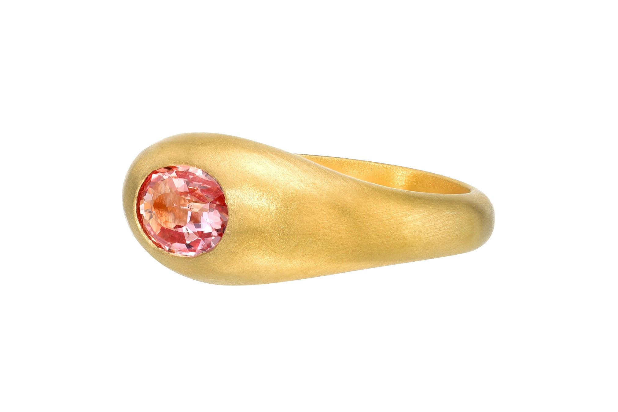 Darius Jewels one of a kind padparadscha sapphire gem signet ring
