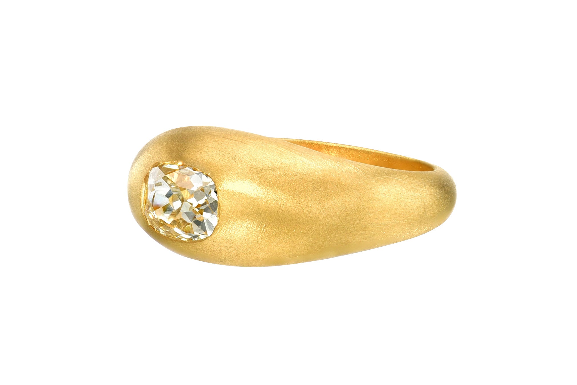 Darius Jewels antique old mine cut diamond gem signet ring
