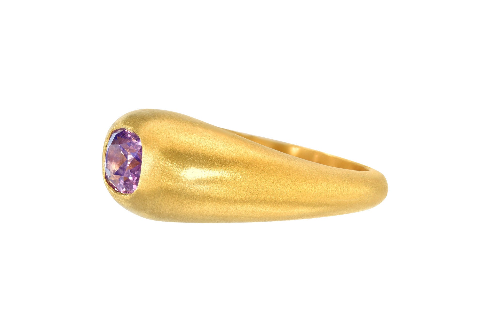 ONE OF A KIND LILAC SAPPHIRE GEM SIGNET RING
