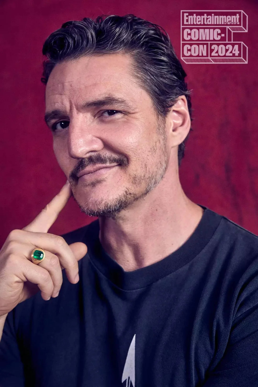 Darya Khonsary Pedro pascal Darius Jewels one of a kind emerald ziggurat ring