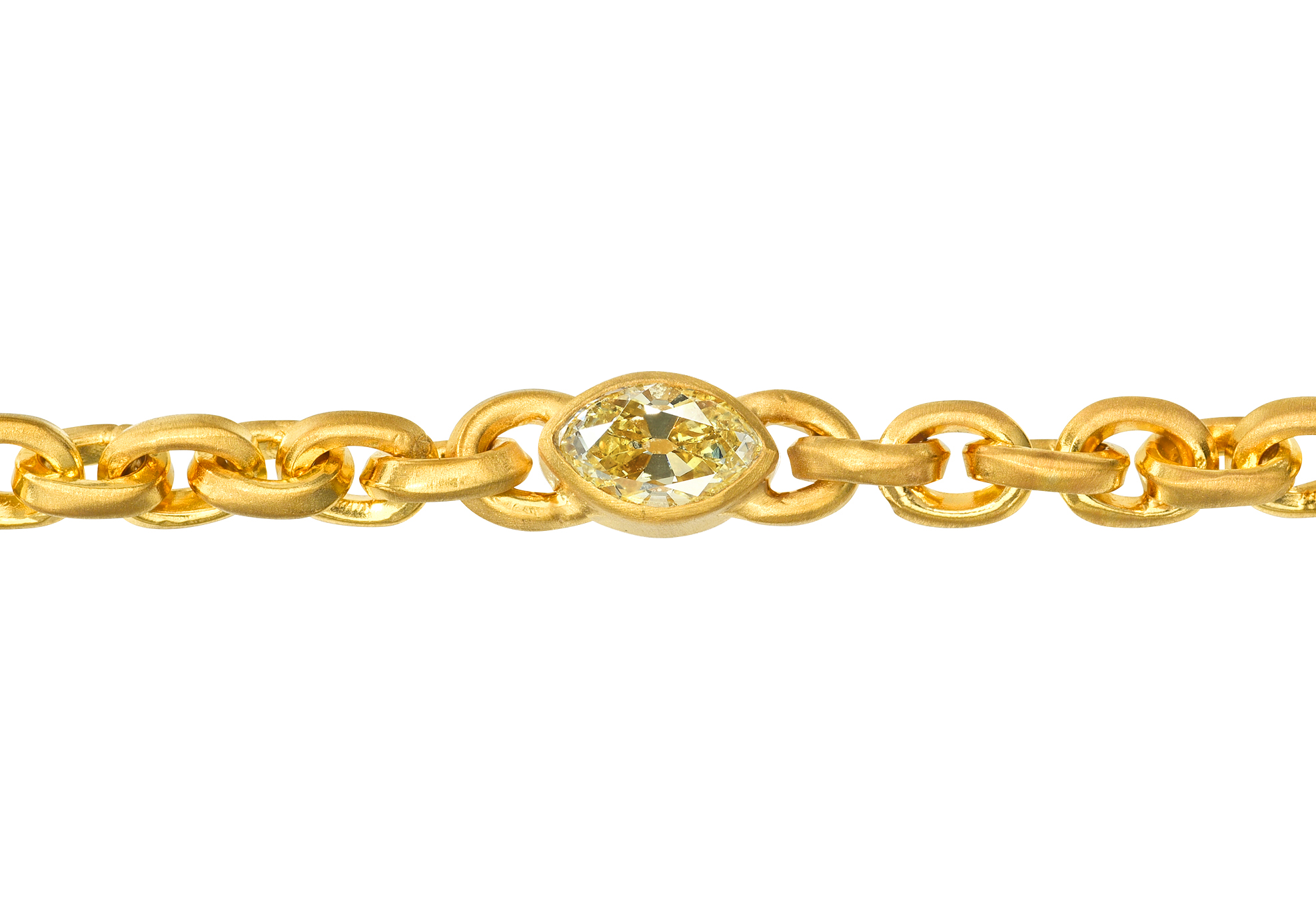 MARQUISE FANCY YELLOW DIAMOND OVERSIZED SIGNATURE CHAIN BRACELET