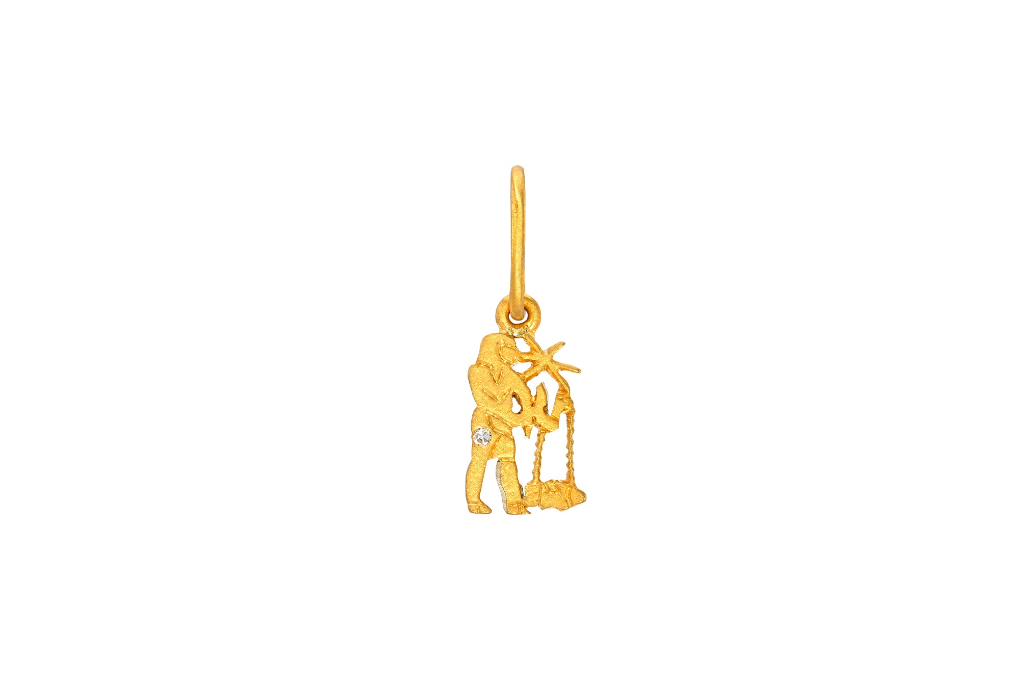 MINI DENDERA DIAMOND ZODIAC AQUARIUS CHARM