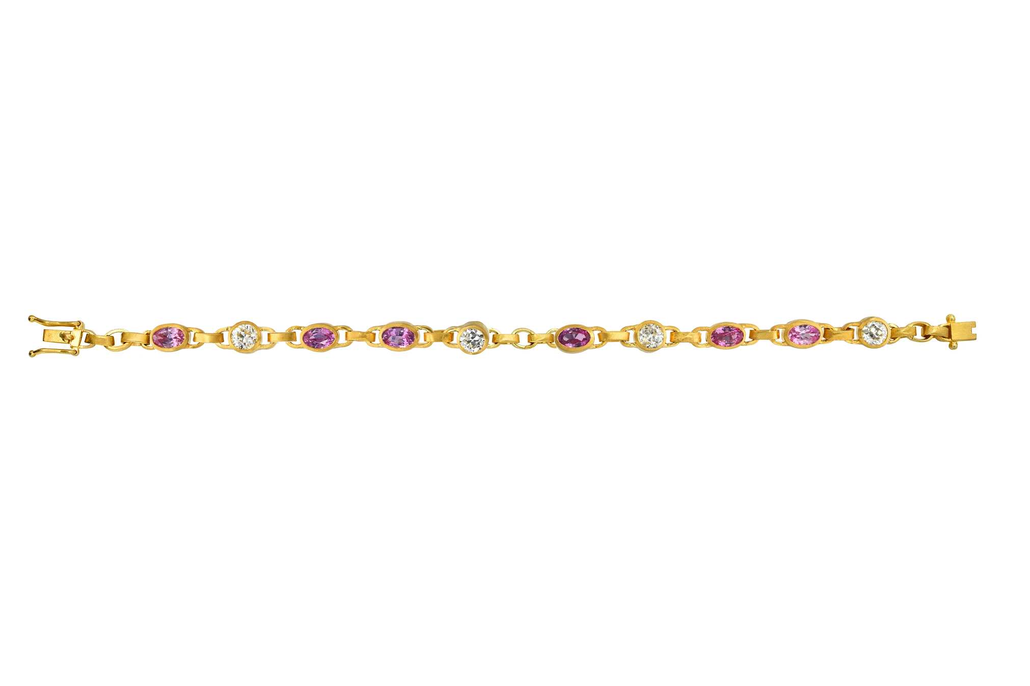 PINK SAPPHIRE & DIAMOND SIGNATURE CHAIN BRACELET