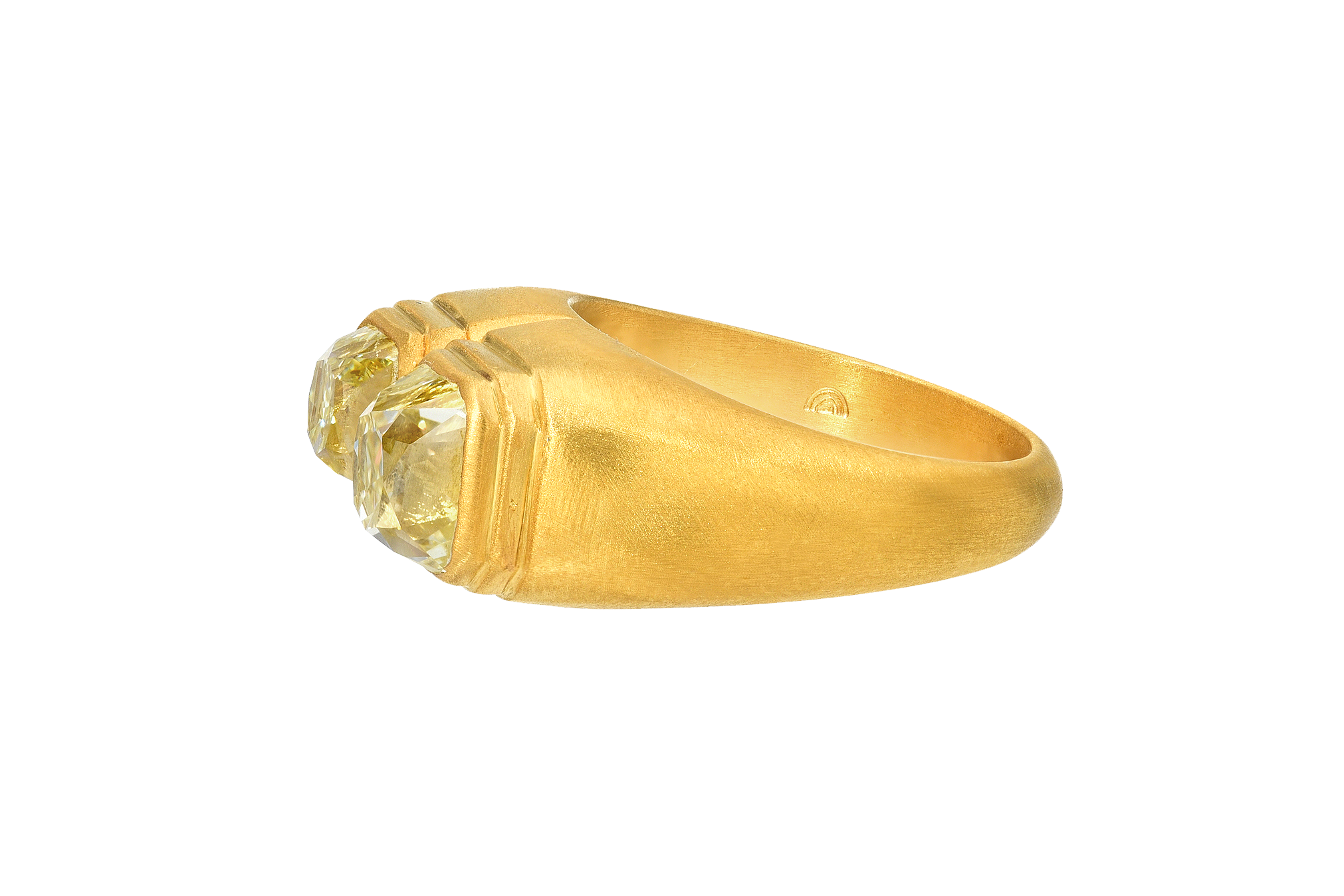 DOUBLE PERUZZI CUT DIAMOND ZIGGURAT RING