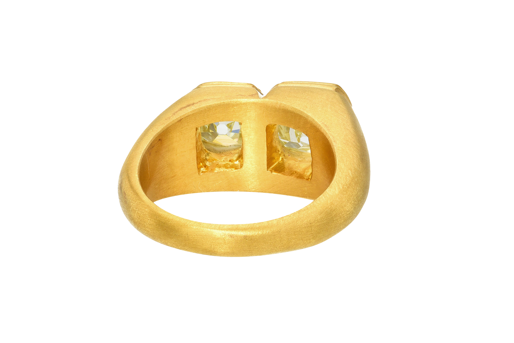 DOUBLE PERUZZI CUT DIAMOND ZIGGURAT RING