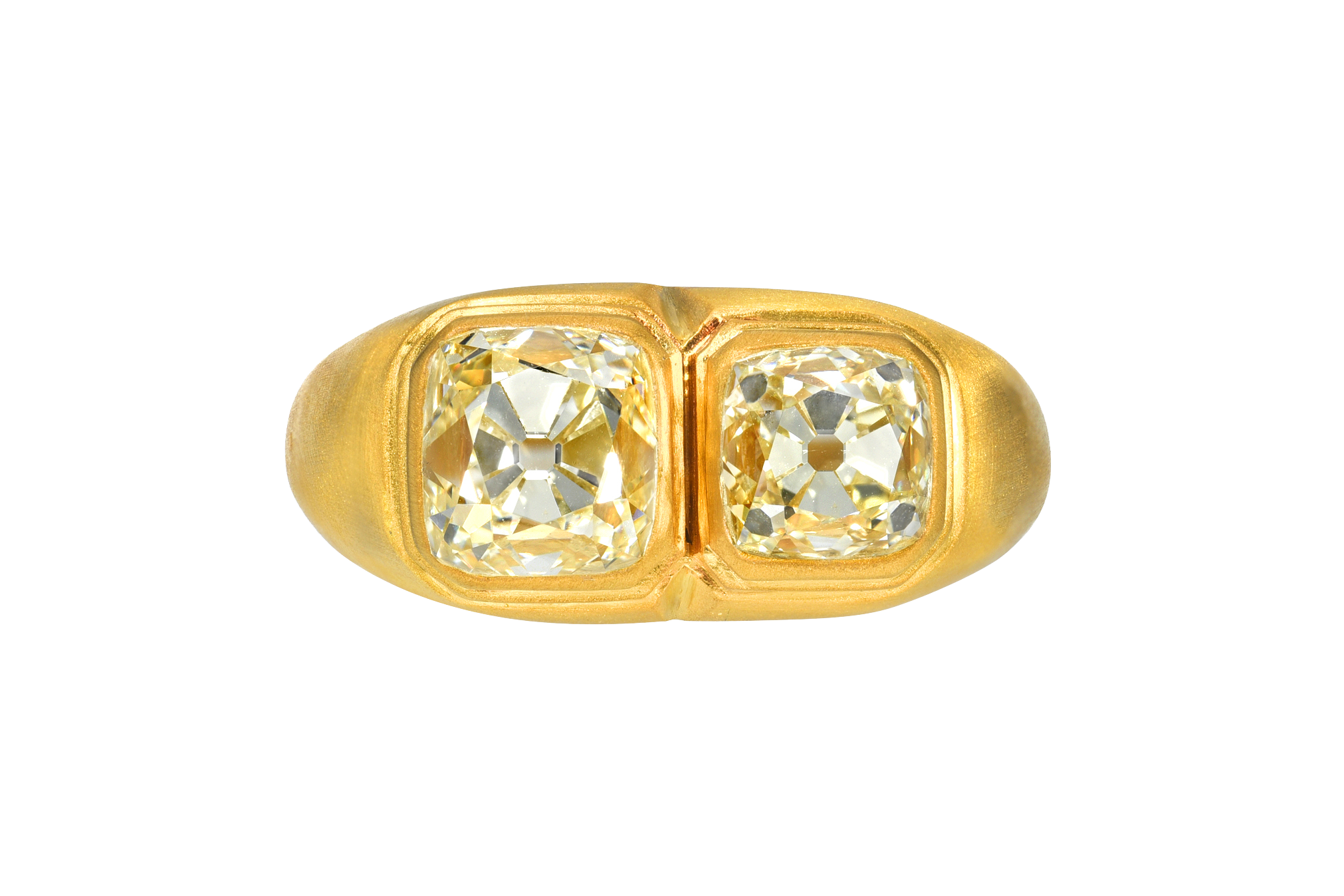 DOUBLE PERUZZI CUT DIAMOND ZIGGURAT RING