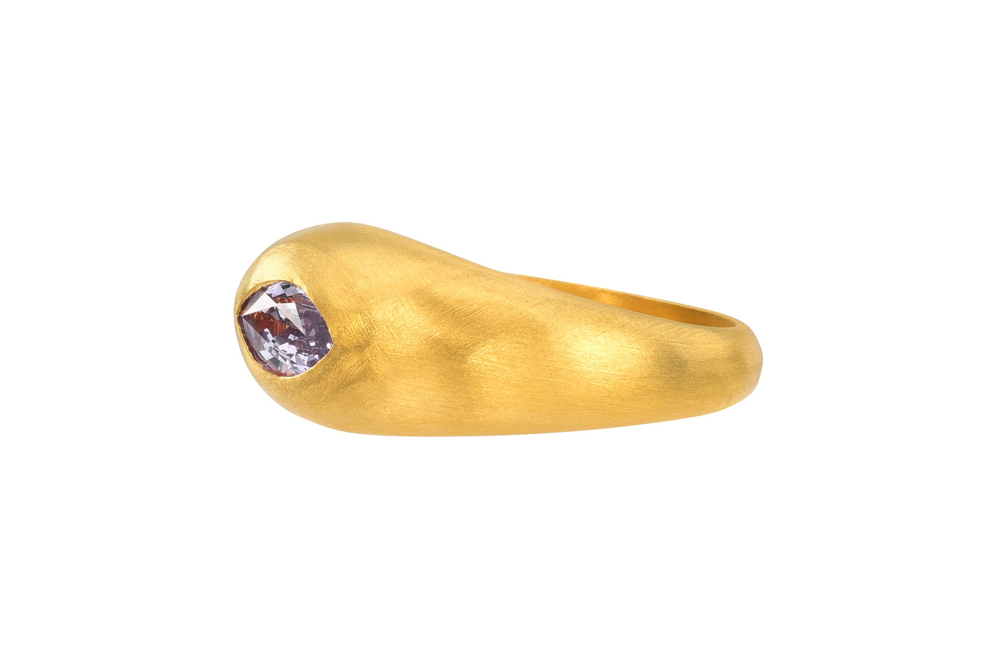 ONE OF A KIND MARQUISE PURPLE SAPPHIRE GEM SIGNET RING