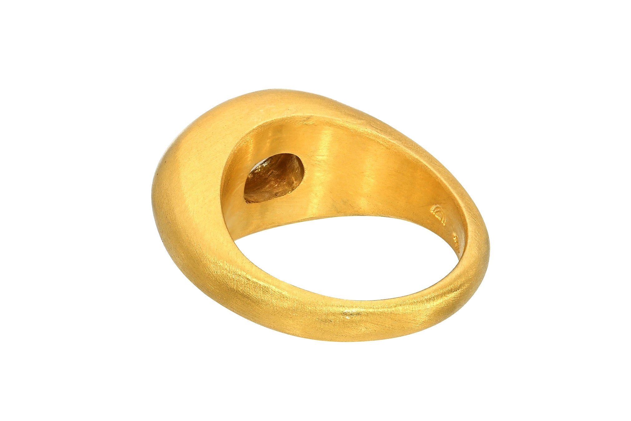 HONEY LOZENGE DIAMOND GEM SIGNET RING