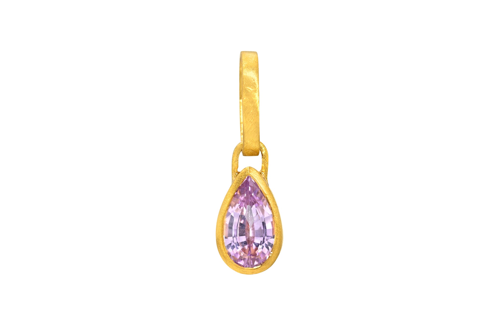 ONE OF A KIND PEAR LILAC SAPPHIRE PENDANT