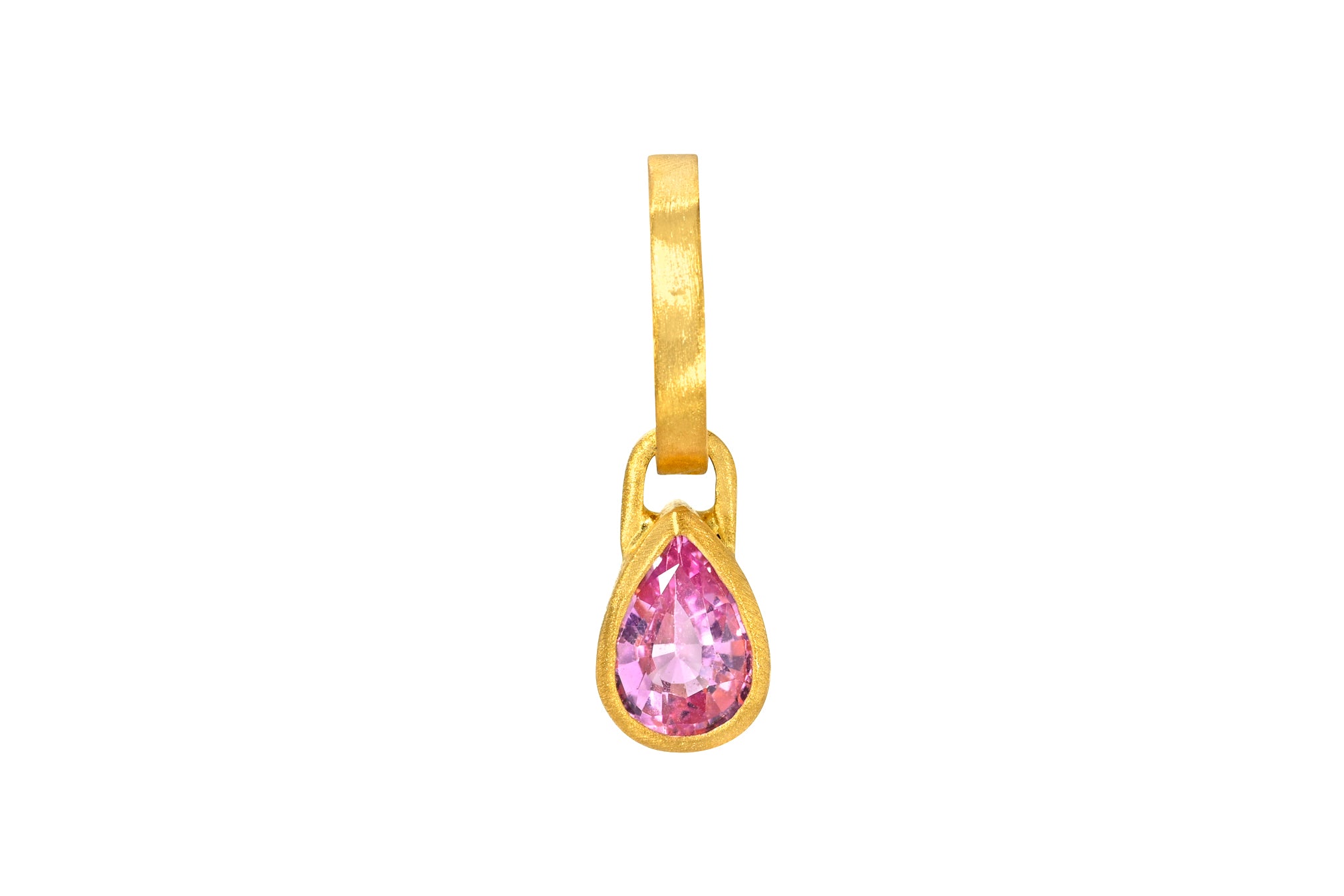 PEAR PINK SAPPHIRE PENDANT