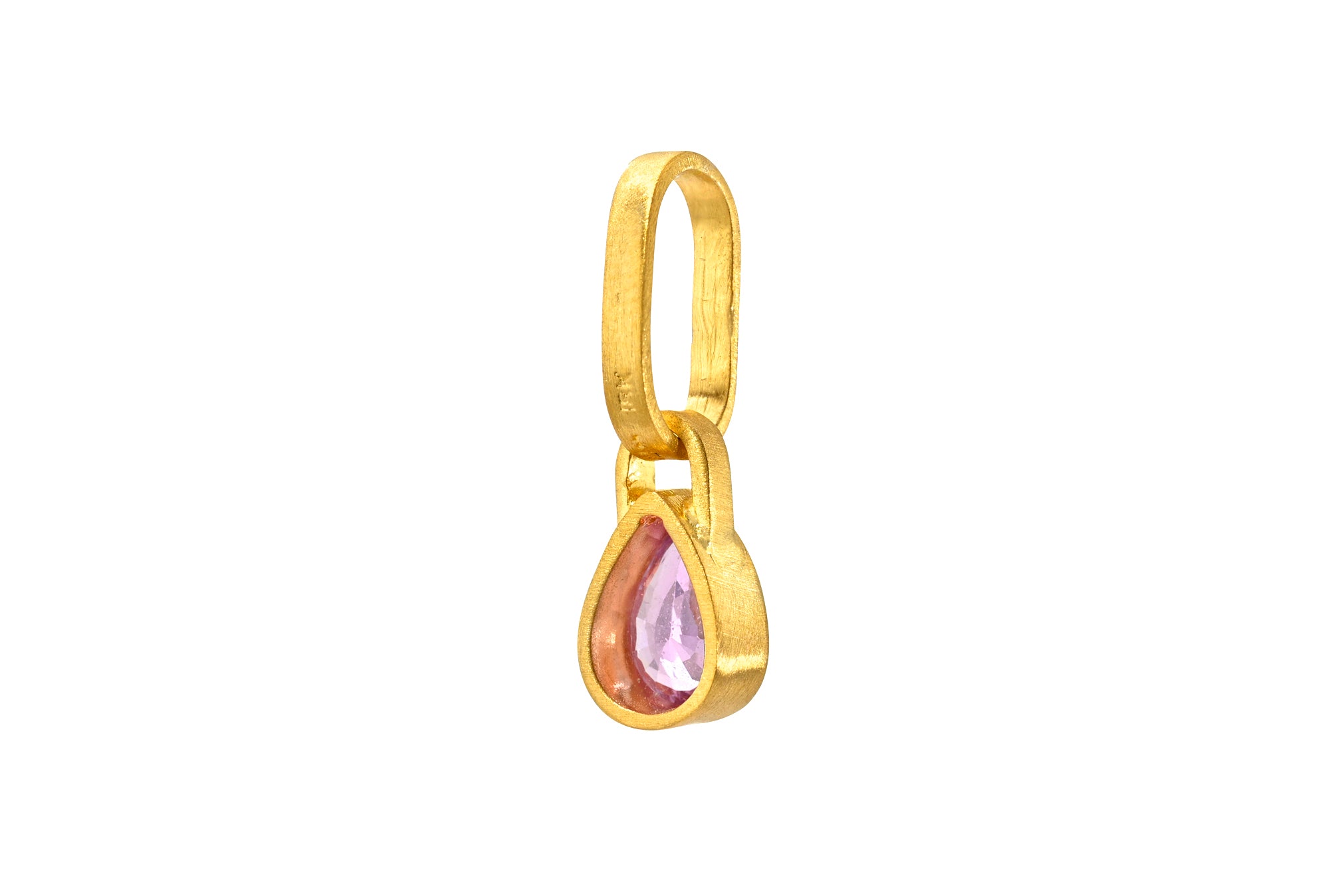 PEAR PINK SAPPHIRE PENDANT