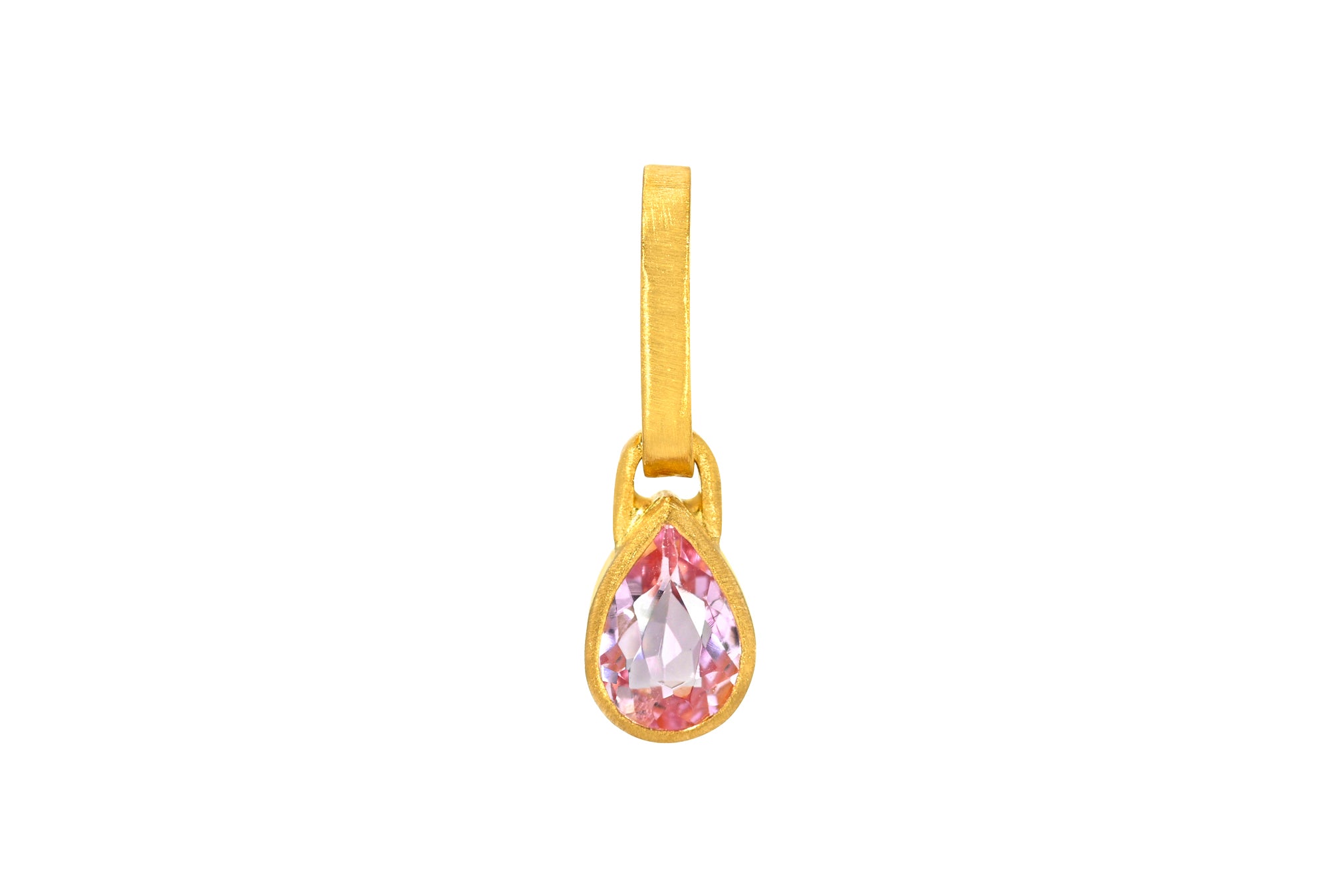 PEAR LIGHT PINK SAPPHIRE PENDANT