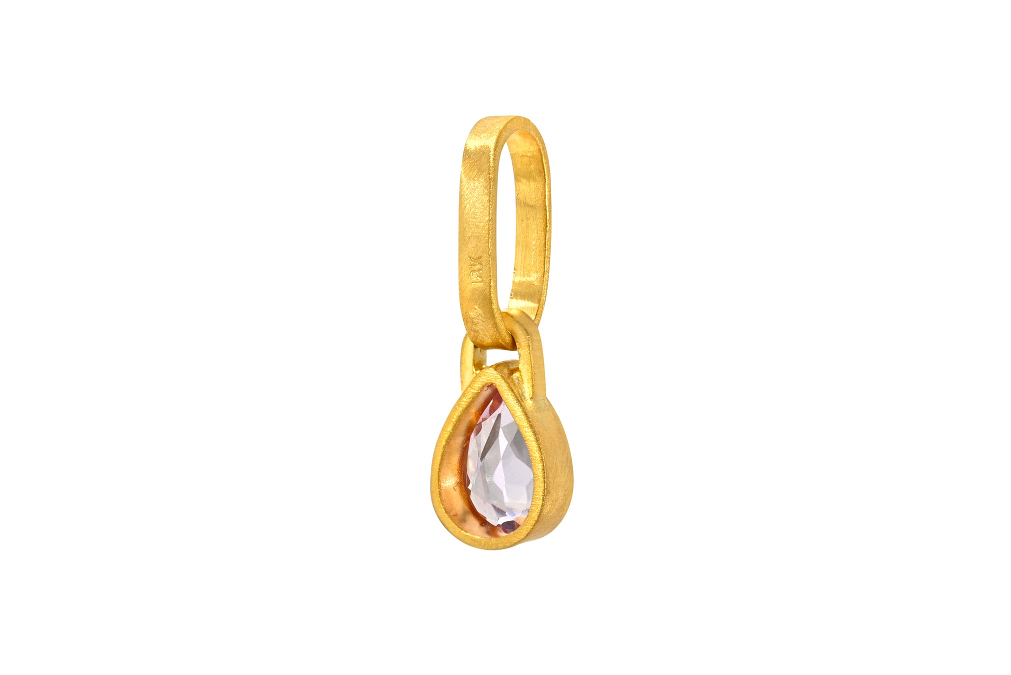 PEAR LIGHT PINK SAPPHIRE PENDANT