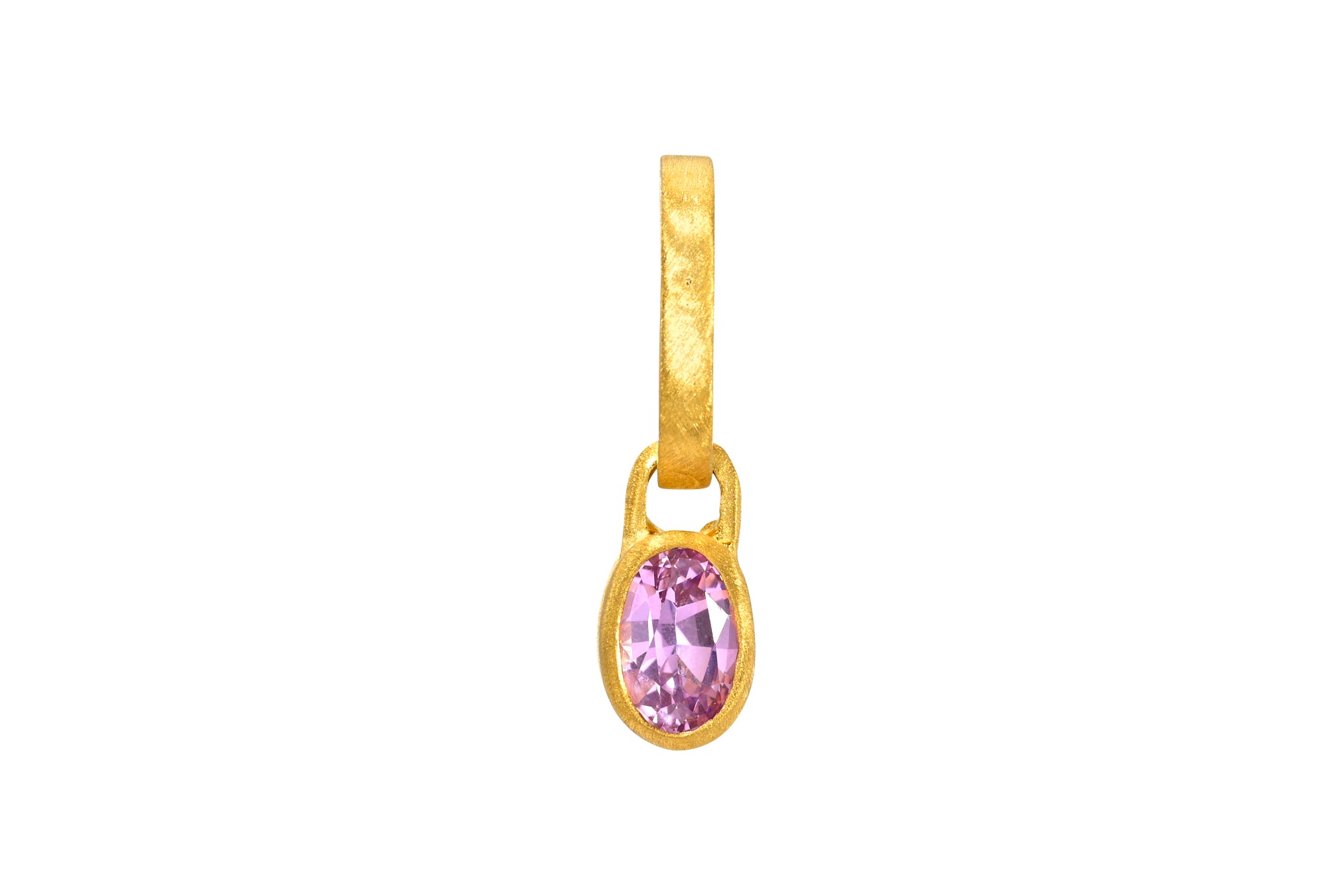 OVAL PINK SAPPHIRE PENDANT