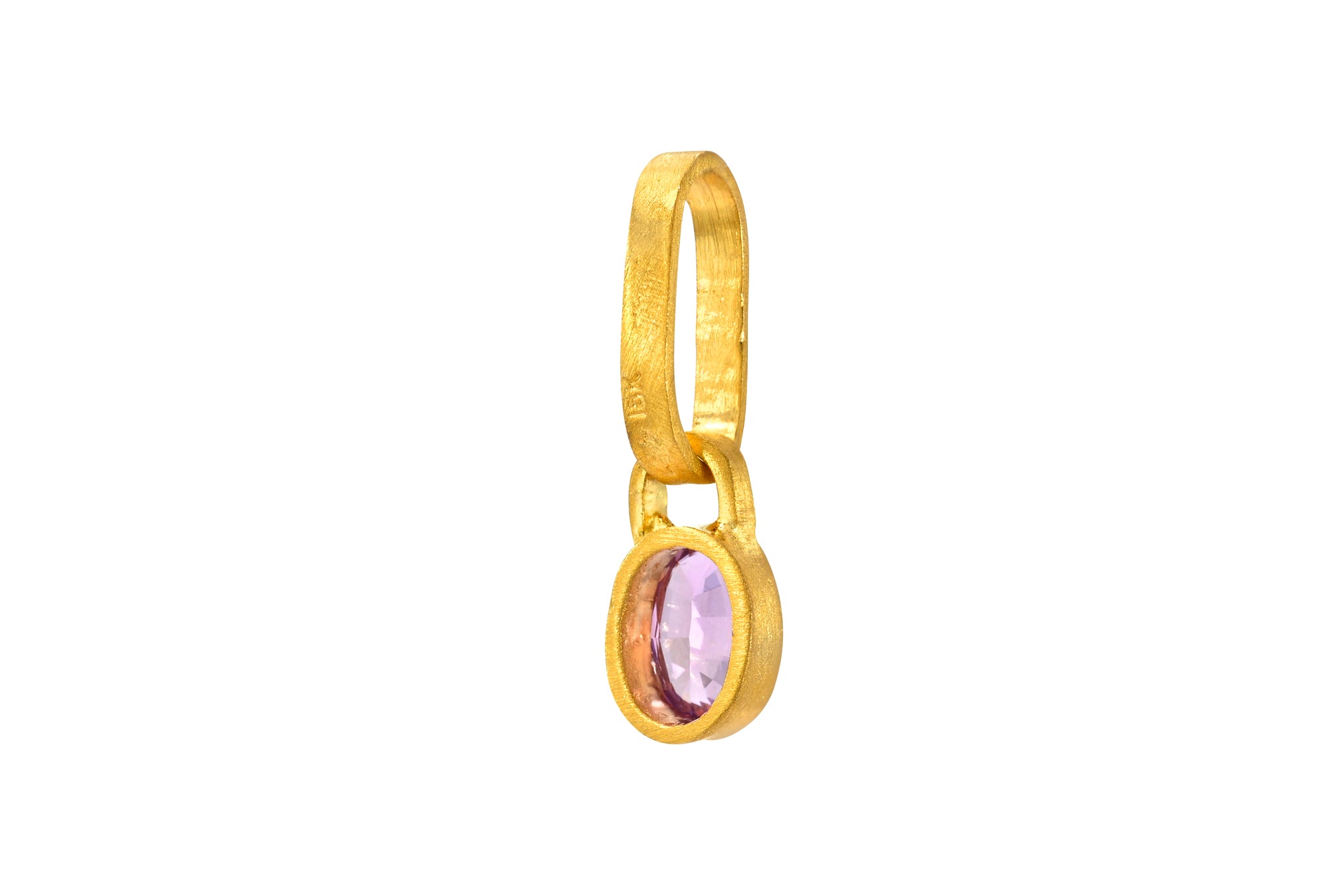 OVAL PINK SAPPHIRE PENDANT