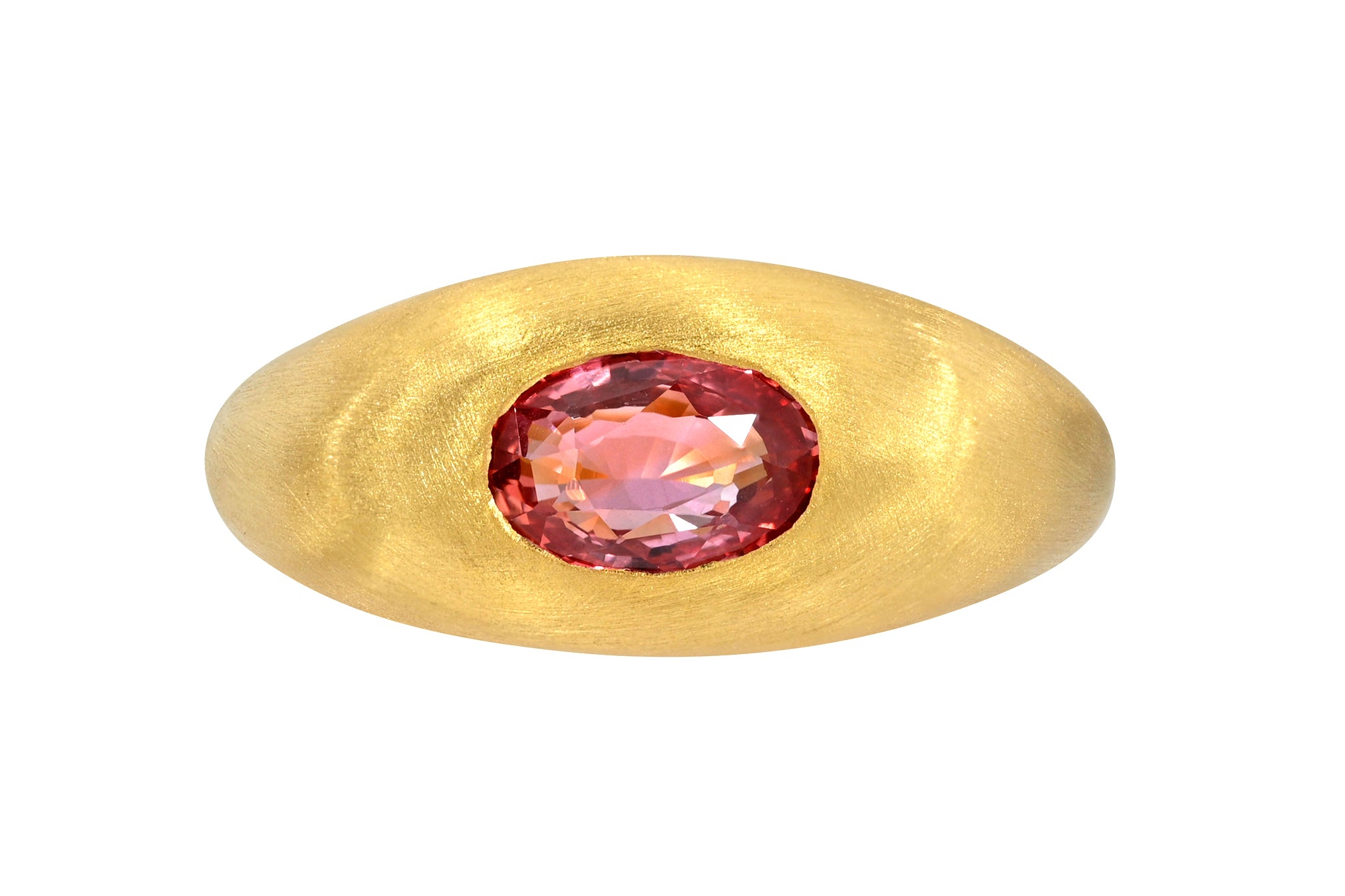 ONE OF A KIND PADPARADSCHA SAPPHIRE GEM SIGNET RING