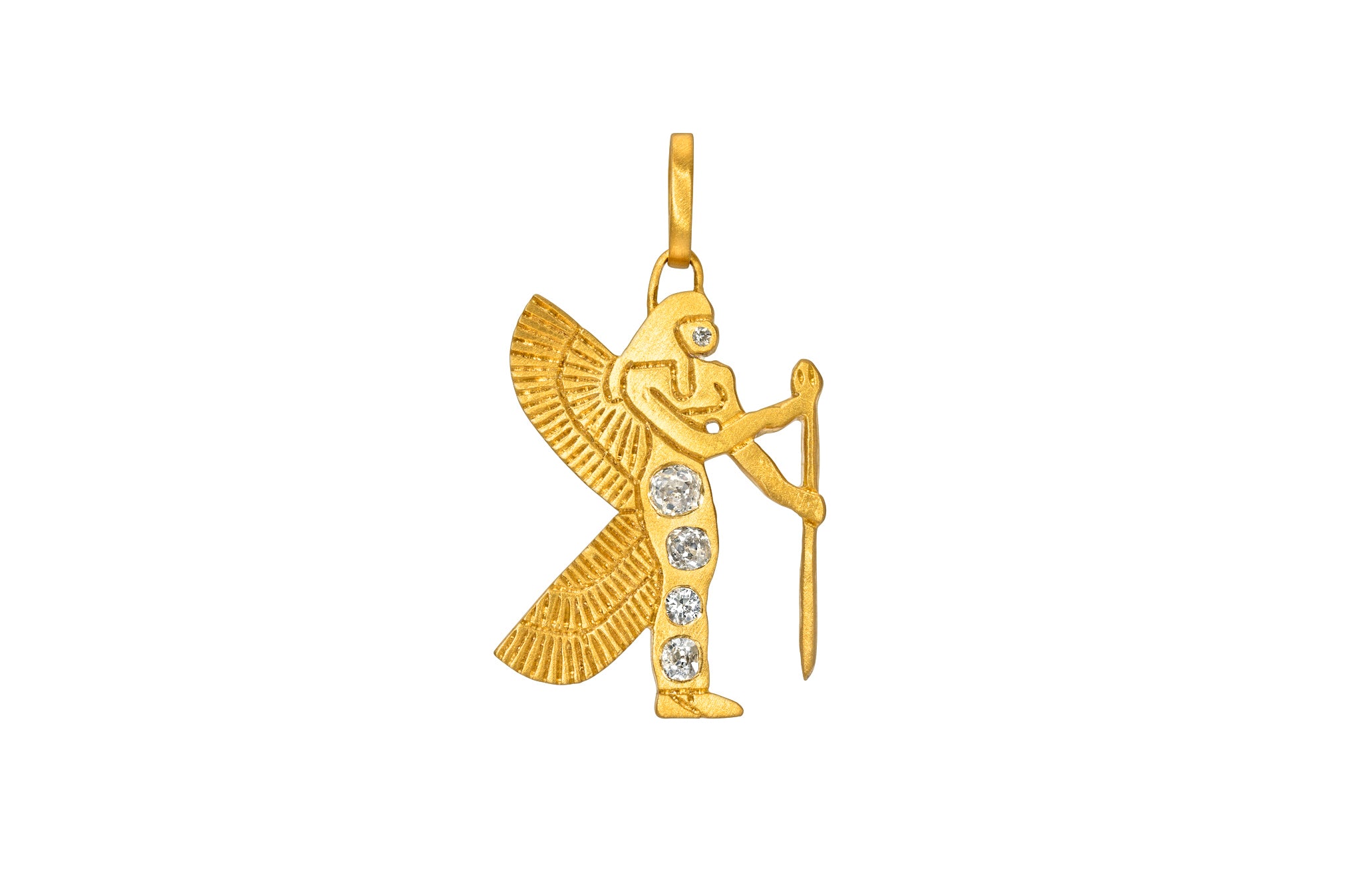 OVERSIZED DENDERA DIAMOND ZODIAC CHARM