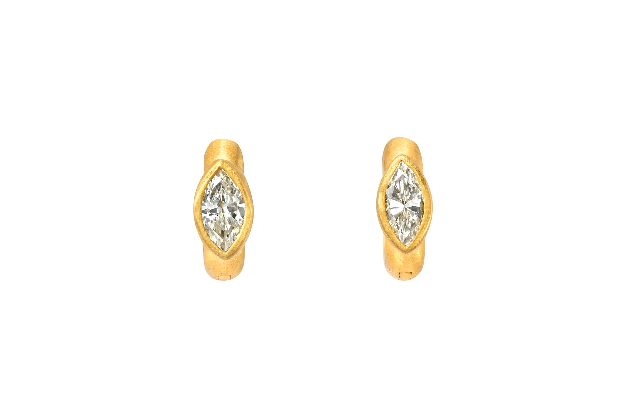 6.5MM MARQUISE DIAMOND SIGNATURE HOOPS