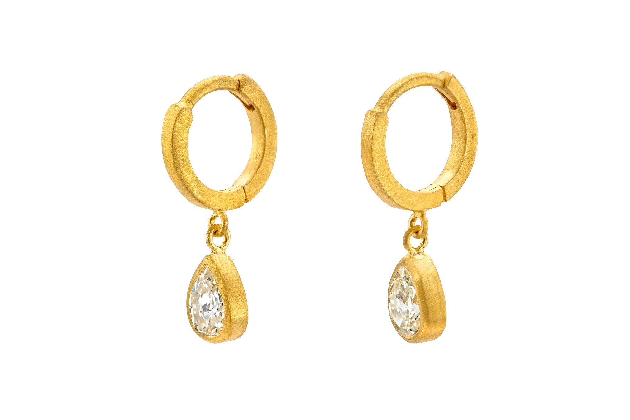 6.5MM PEAR DIAMOND DROP FAIRY HOOPS