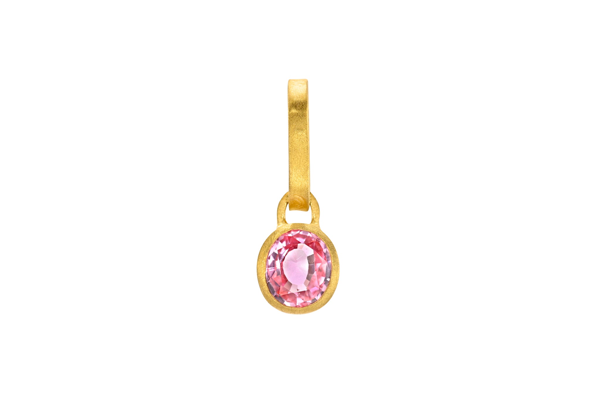 ONE OF A KIND OVAL PADPARADSCHA SAPPHIRE PENDANT