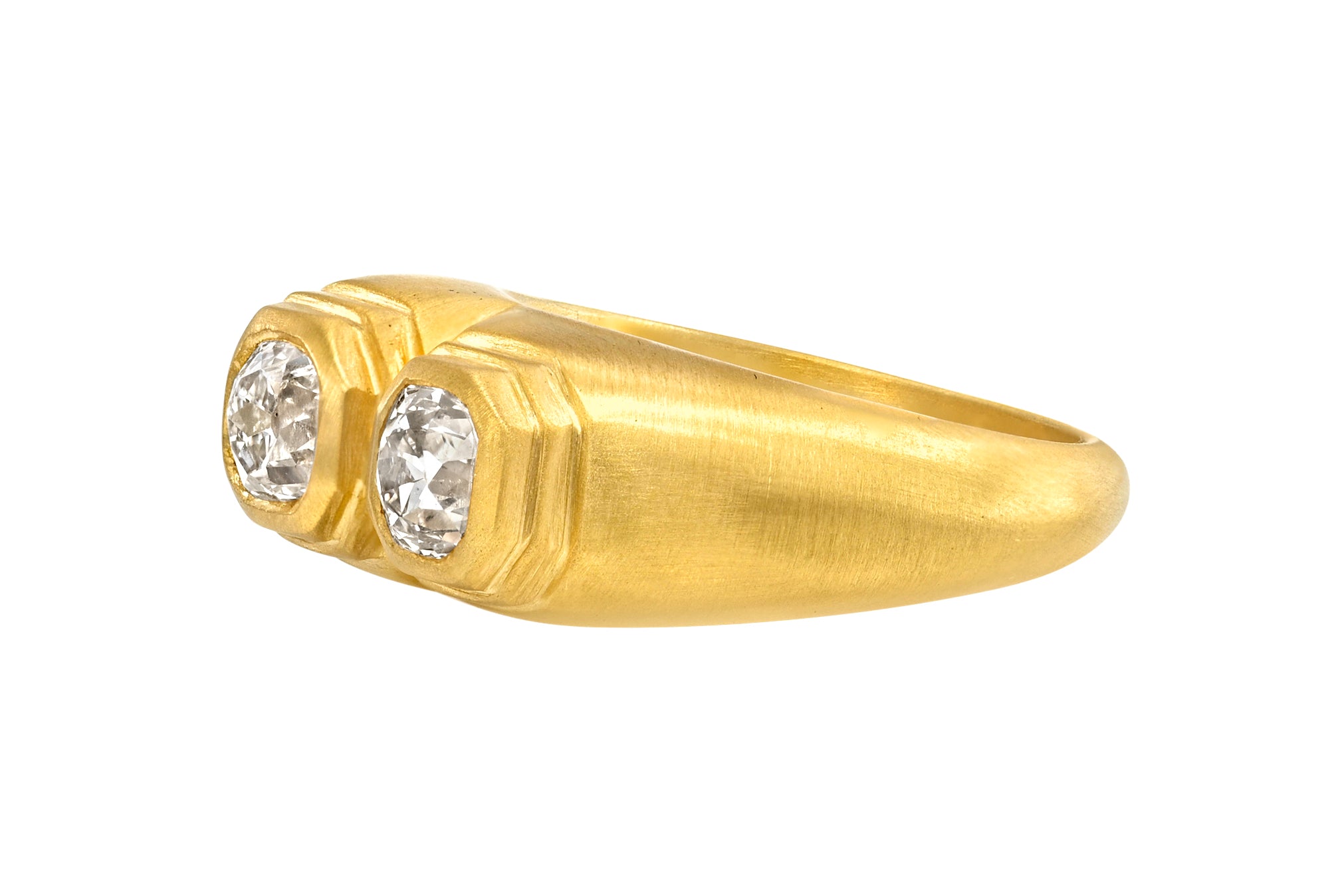 DOUBLE DIAMOND ZIGGURAT RING
