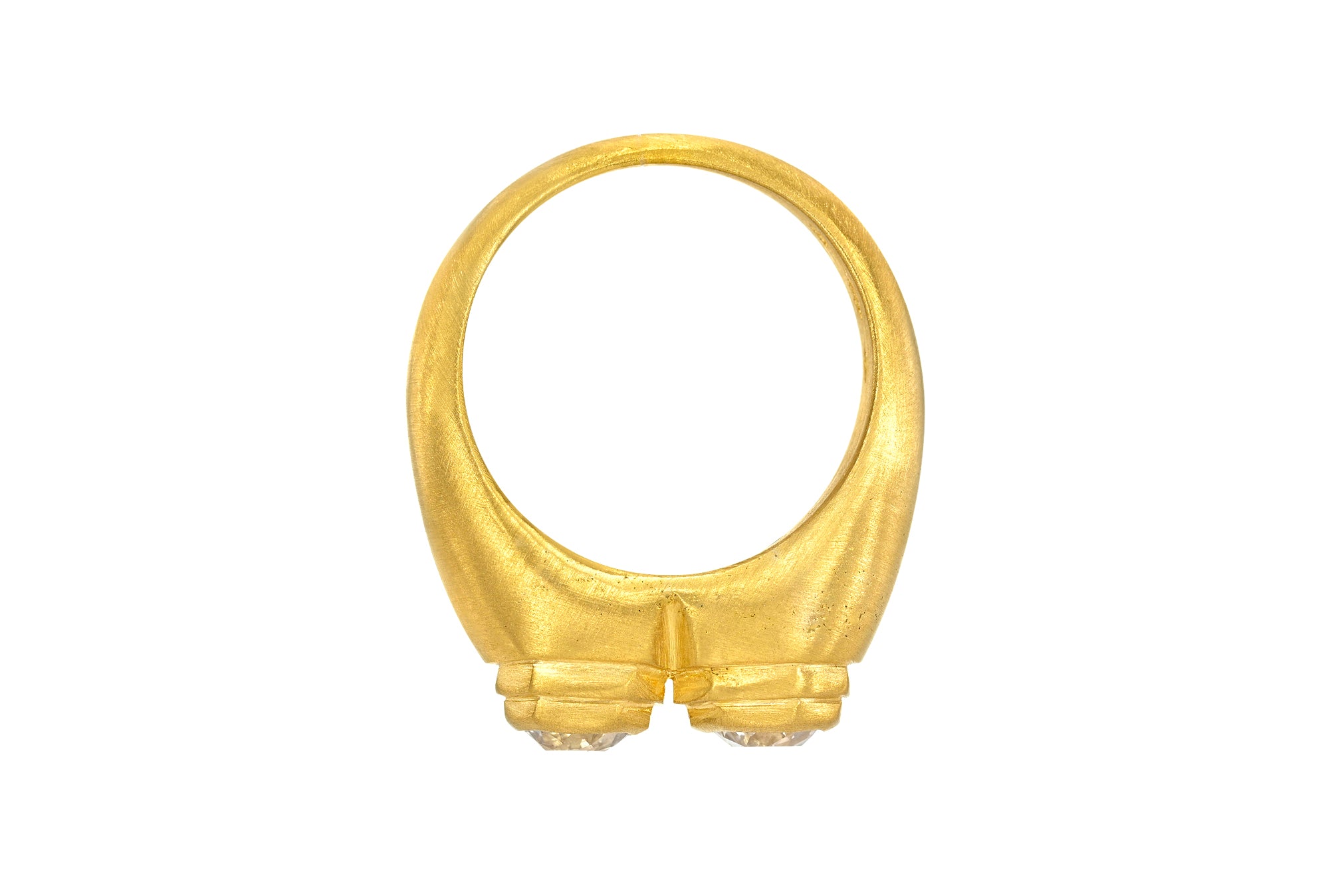 DOUBLE DIAMOND ZIGGURAT RING
