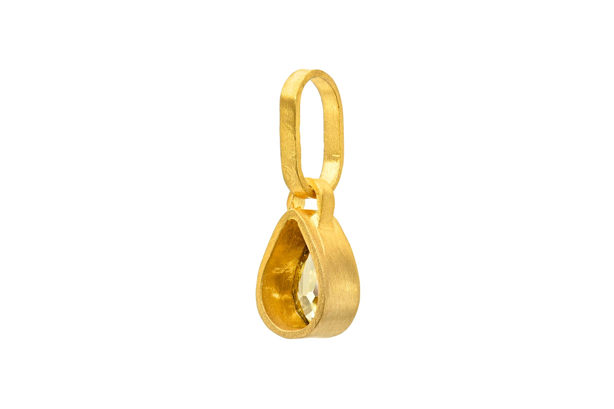 PEAR SHAPE BROWN DIAMOND PENDANT