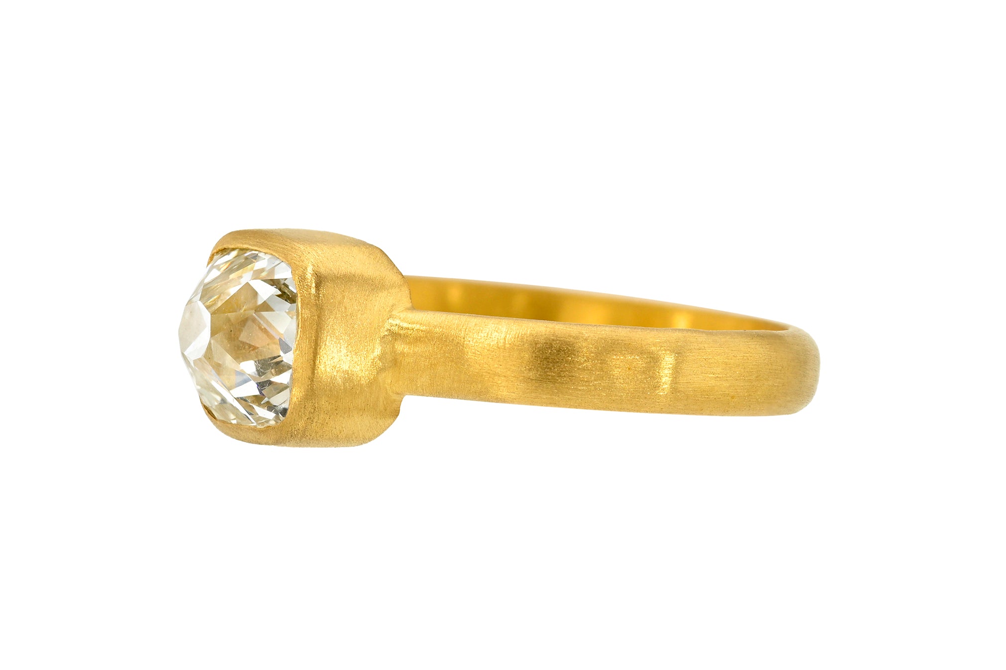 ONE OF A KIND OLD MINE CUT DIAMOND GEM SIGNATURE BAND
