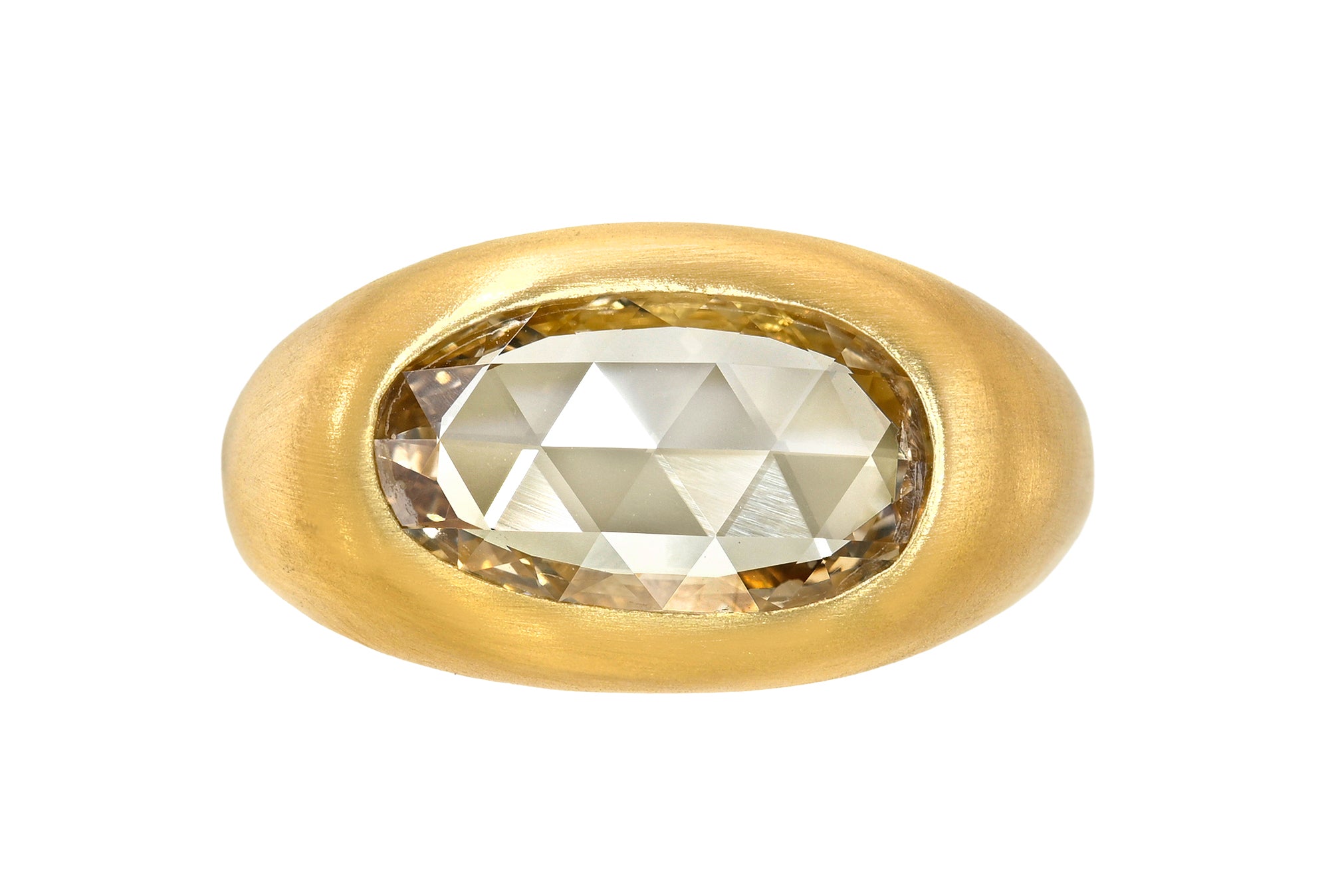 ONE OF A KIND ANTIQUE ROSE CUT DIAMOND GEM SIGNET RING