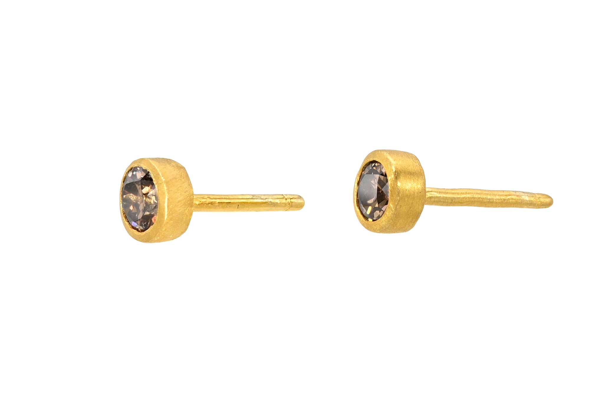 ONE OF A KIND BROWN DIAMOND STUDS