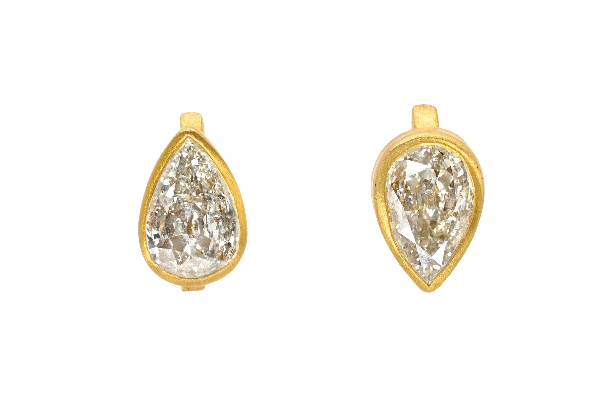 8mm PEAR DIAMOND FAIRY HOOPS
