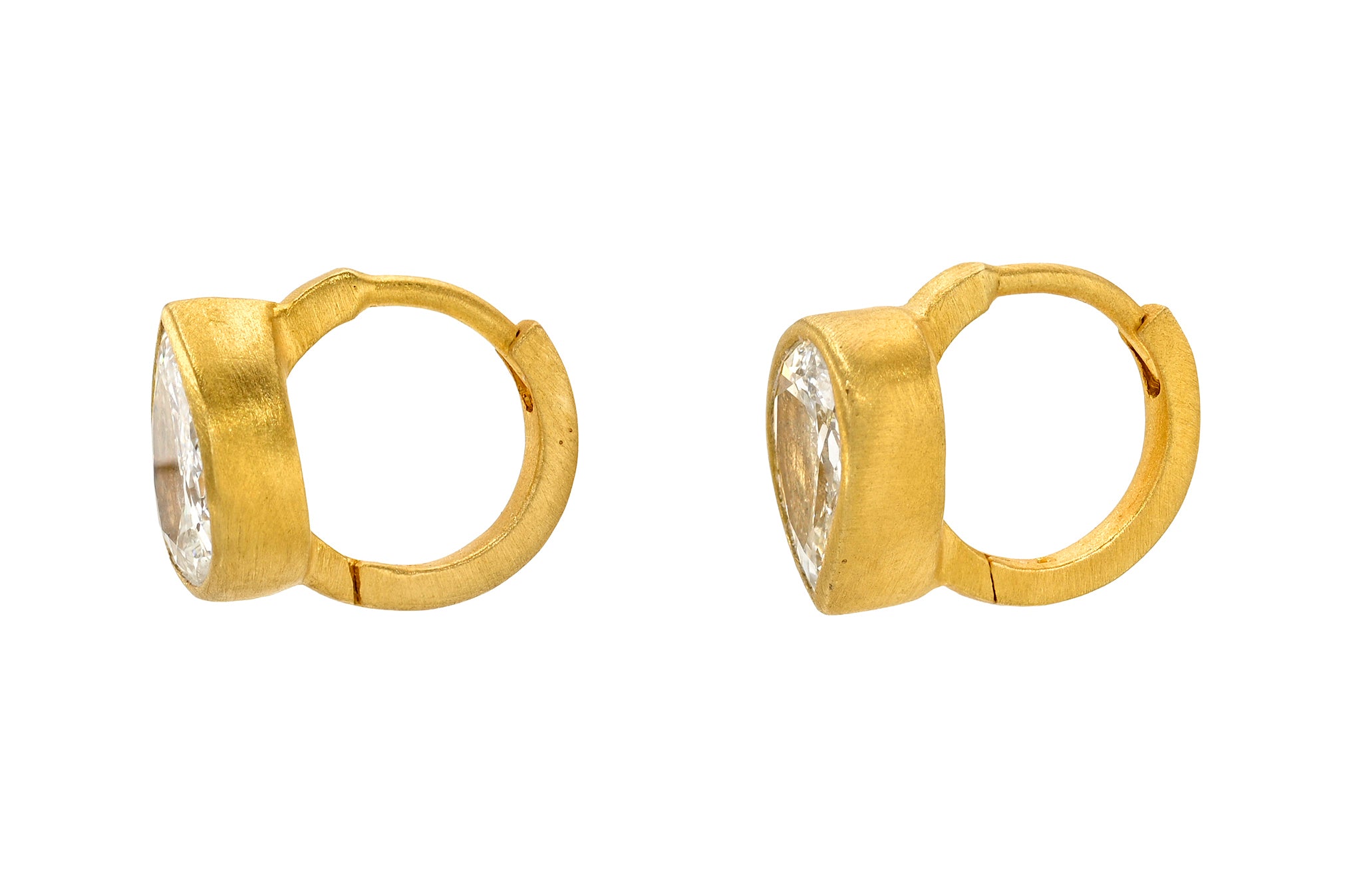 8mm PEAR DIAMOND FAIRY HOOPS