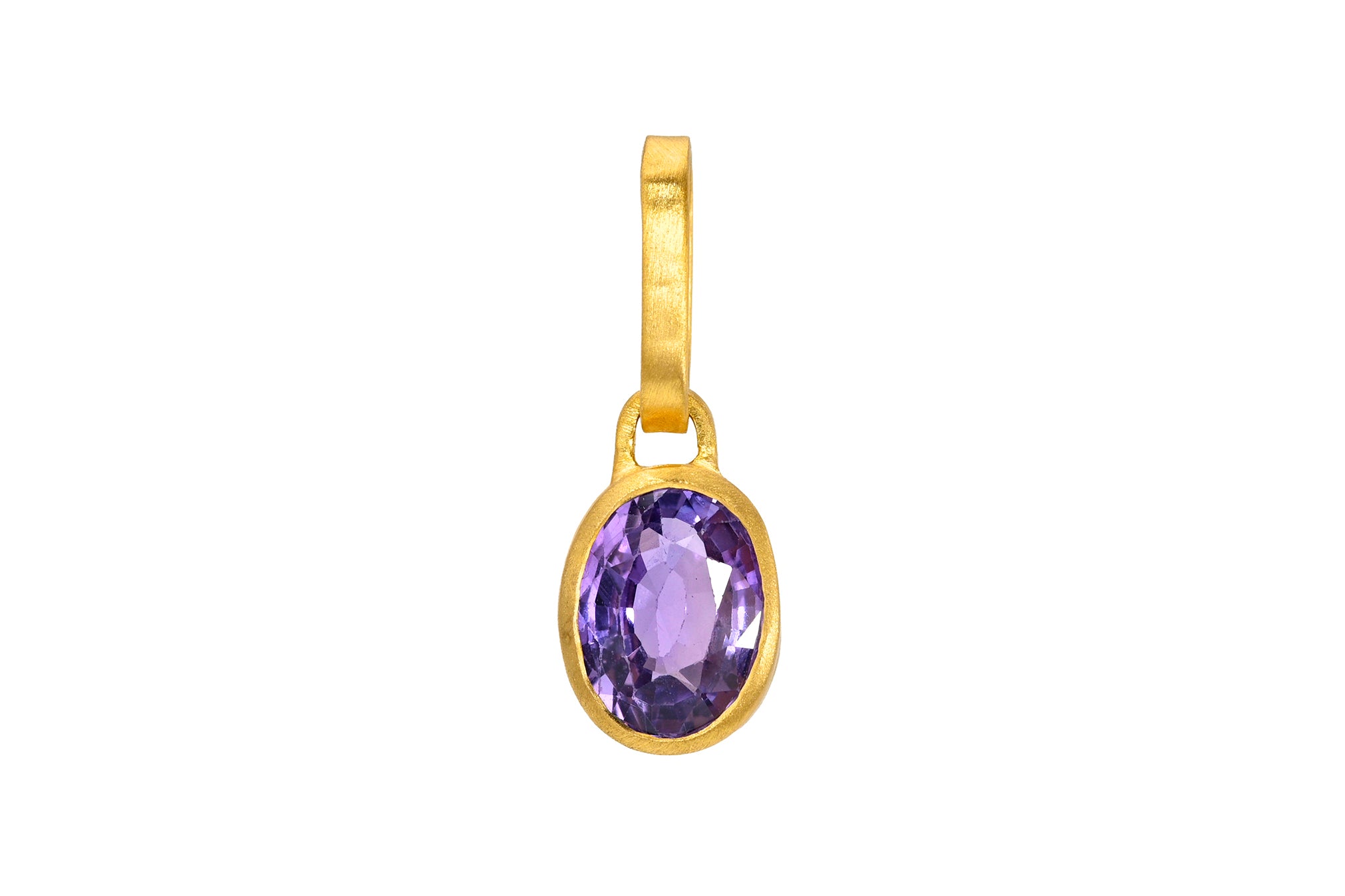 ONE OF A KIND OVAL PURPLE SAPPHIRE PENDANT