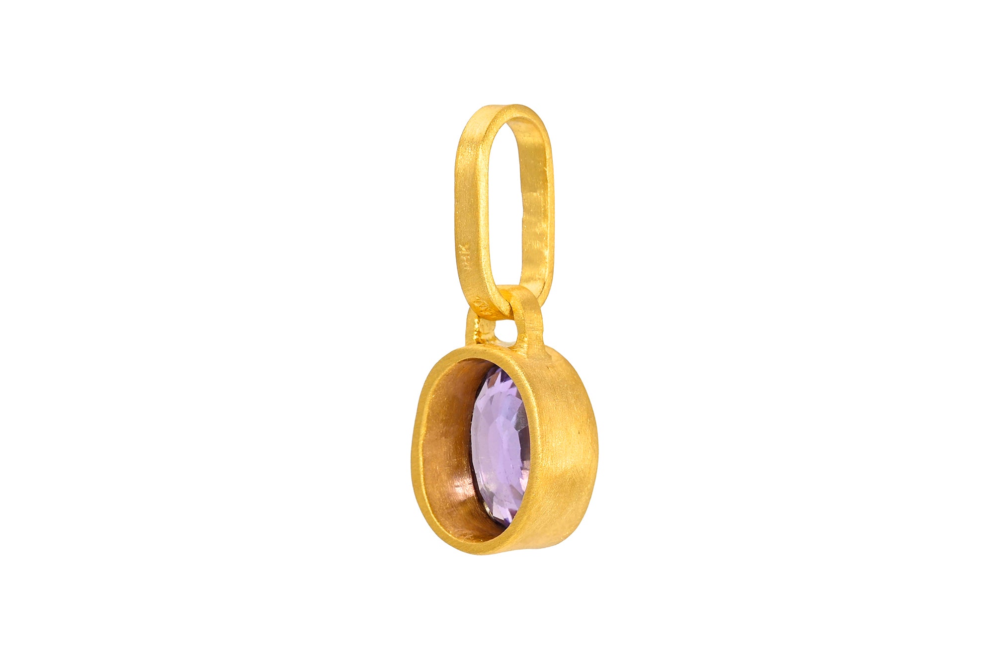 ONE OF A KIND OVAL PURPLE SAPPHIRE PENDANT