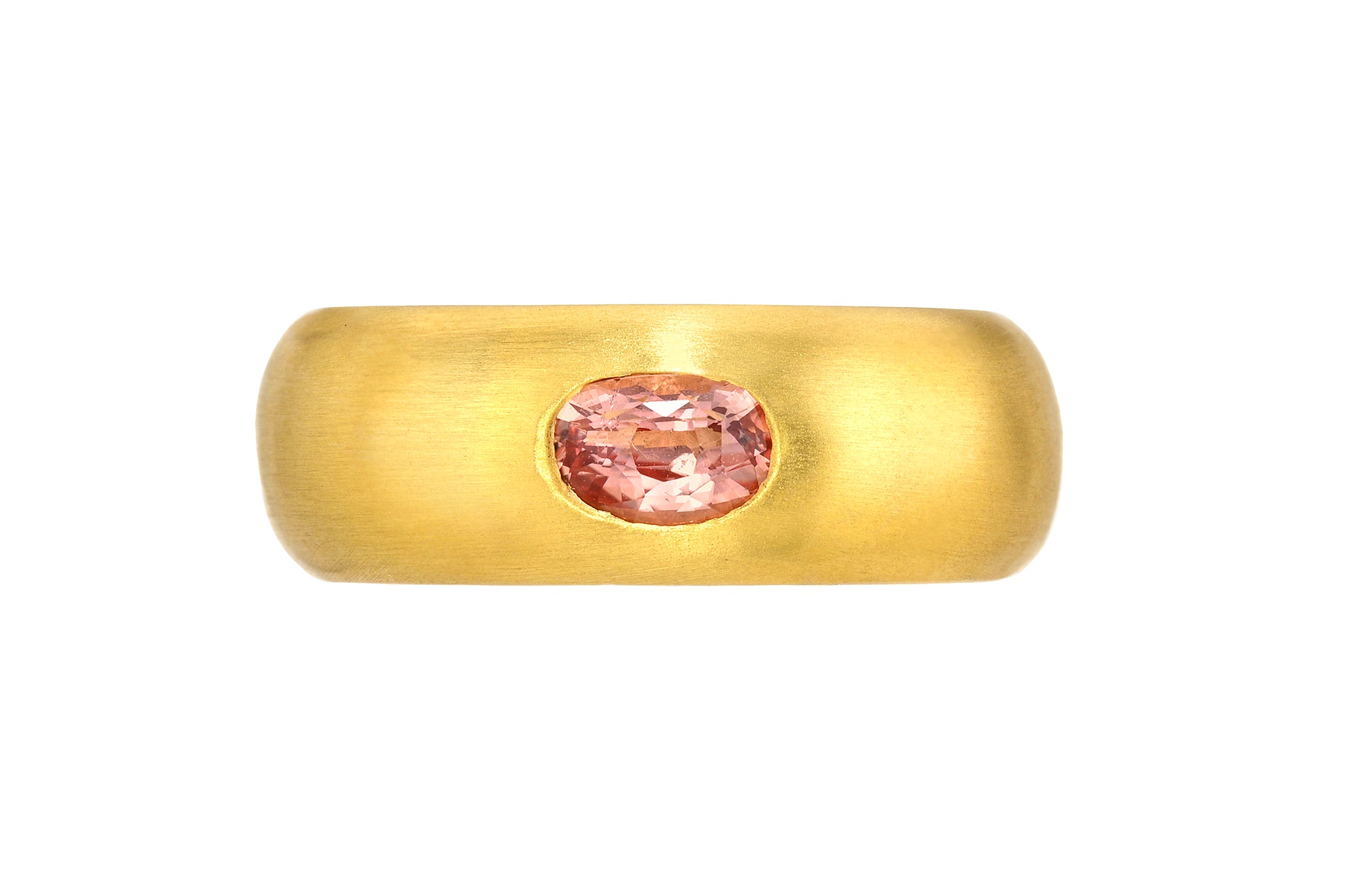 ONE OF A KIND PADPARADSCHA SAPPHIRE OVERSIZED SIGNATURE BAND