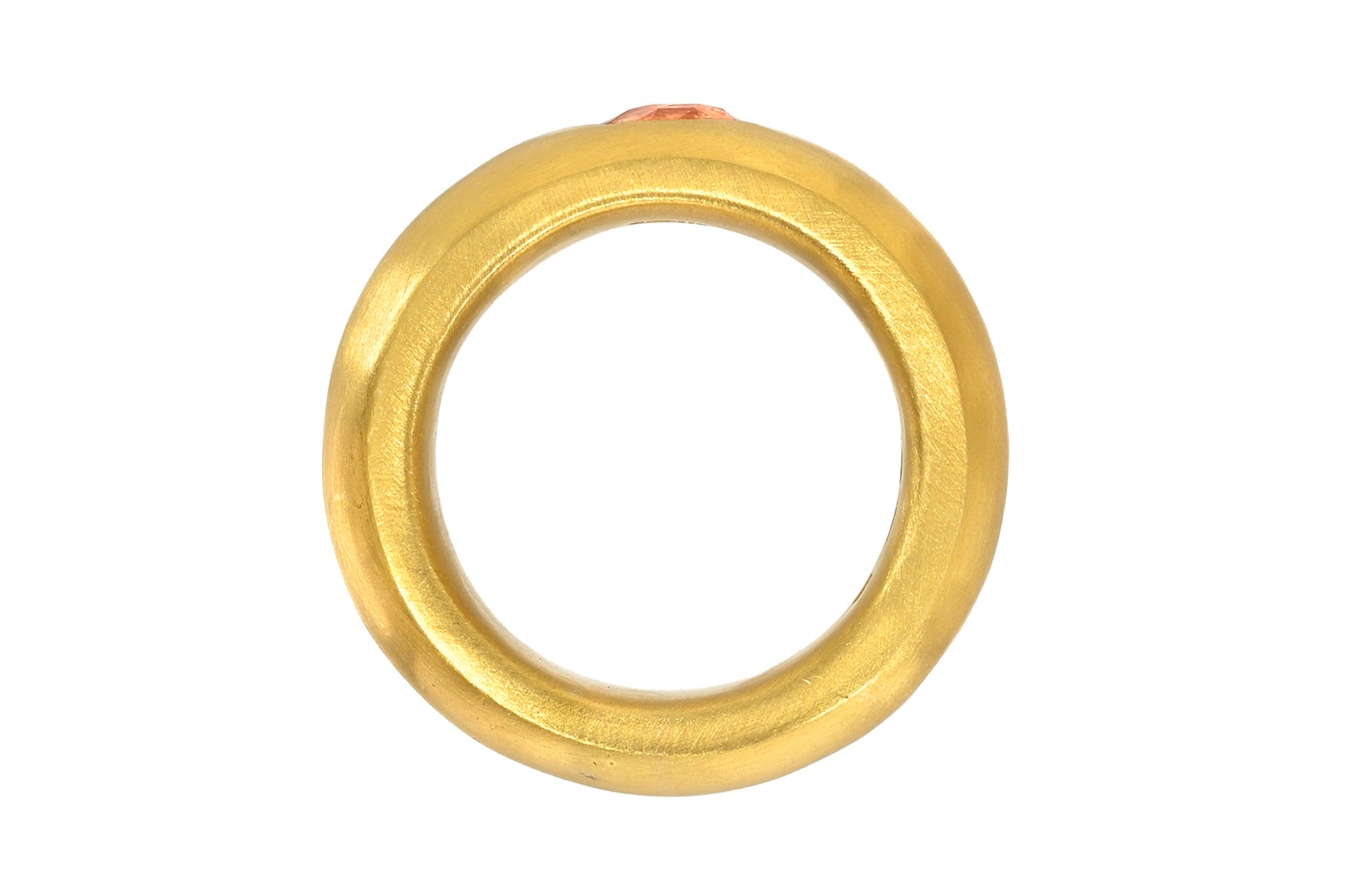 ONE OF A KIND PADPARADSCHA SAPPHIRE OVERSIZED SIGNATURE BAND