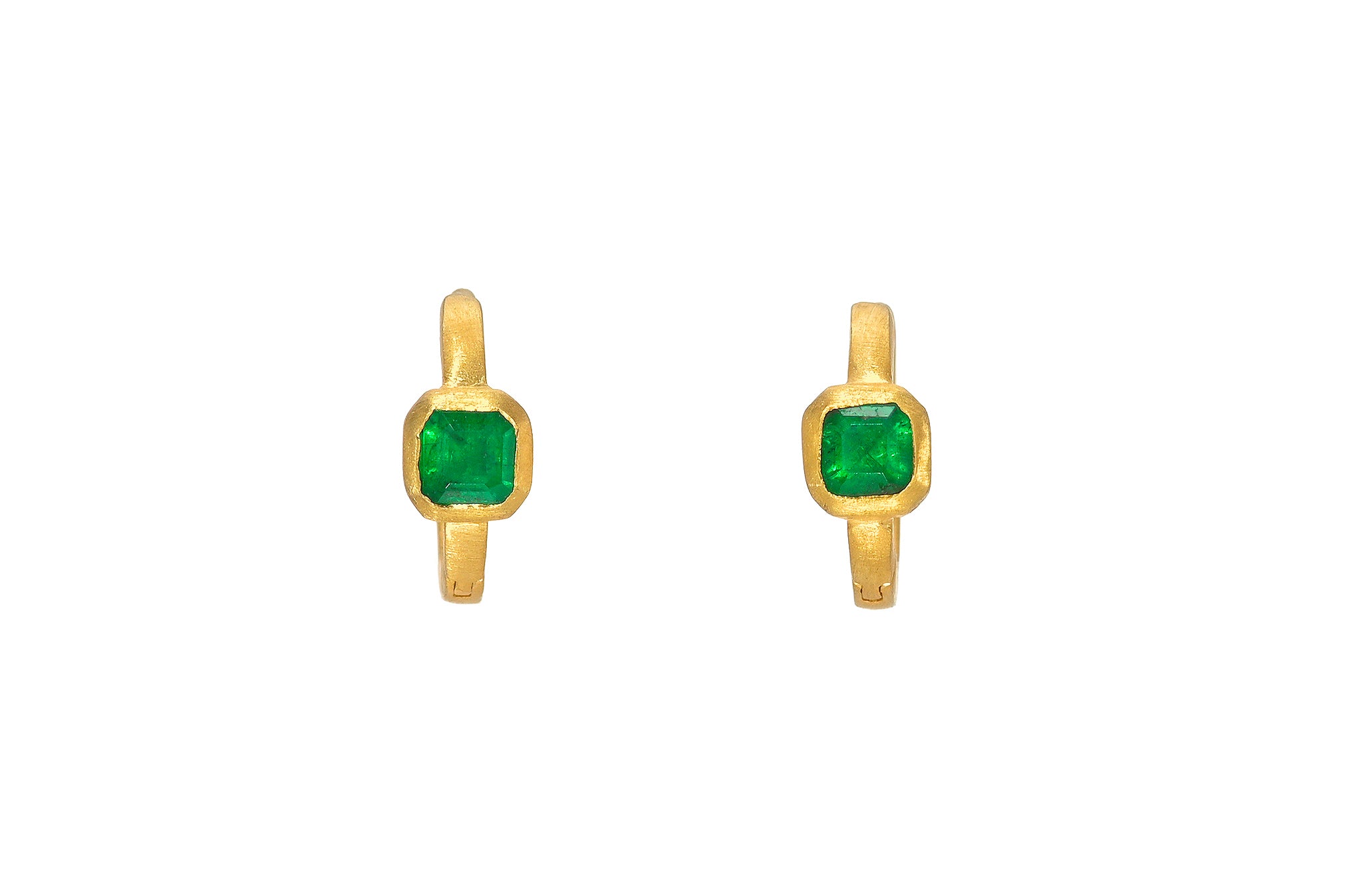 6.5MM EMERALD FAIRY HOOPS