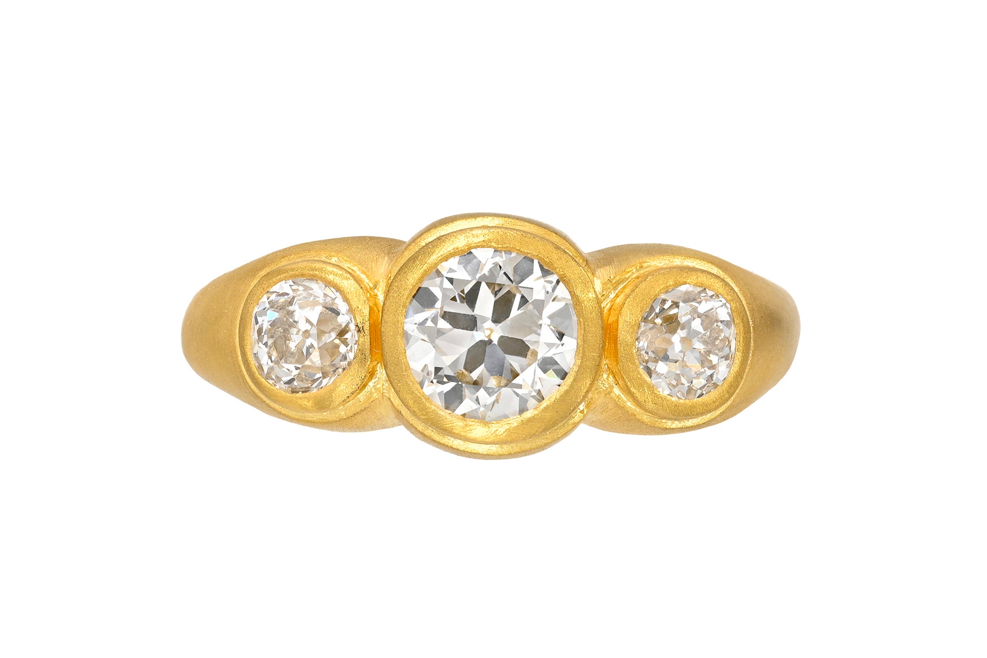 TRIPLE OLD EUROPEAN CUT DIAMOND RING