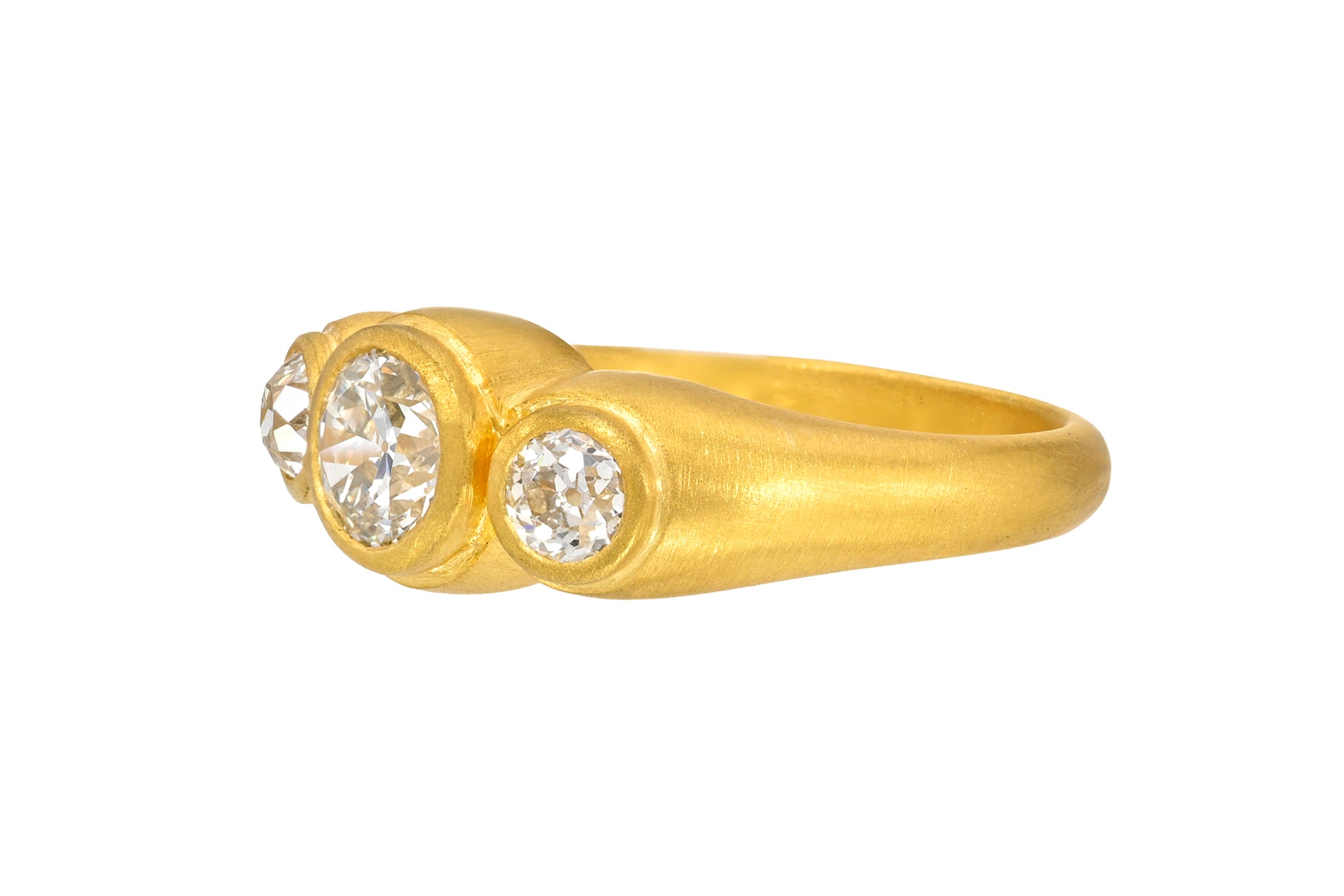 TRIPLE OLD EUROPEAN CUT DIAMOND RING