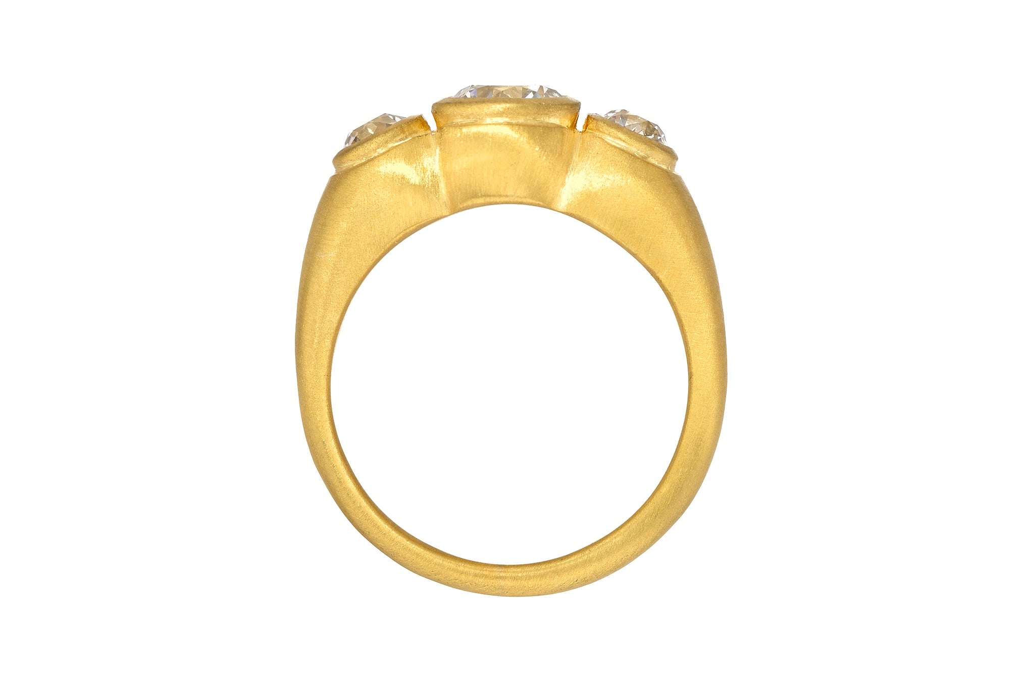 TRIPLE OLD EUROPEAN CUT DIAMOND RING