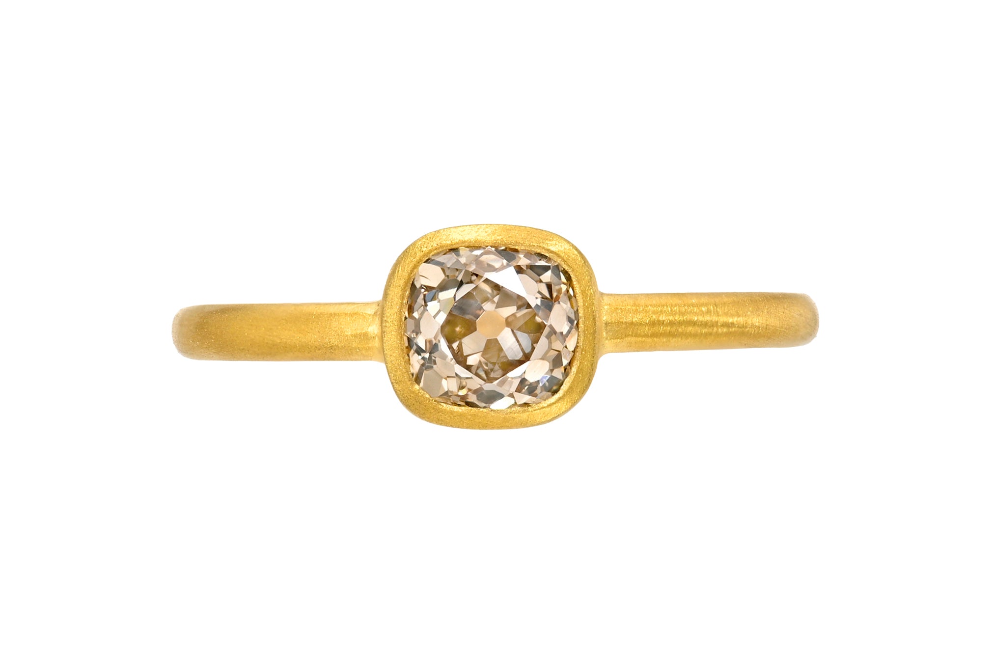 ONE OF A KIND CHAMPAGNE OLD MINE CUT DIAMOND GEM FAIRY BAND