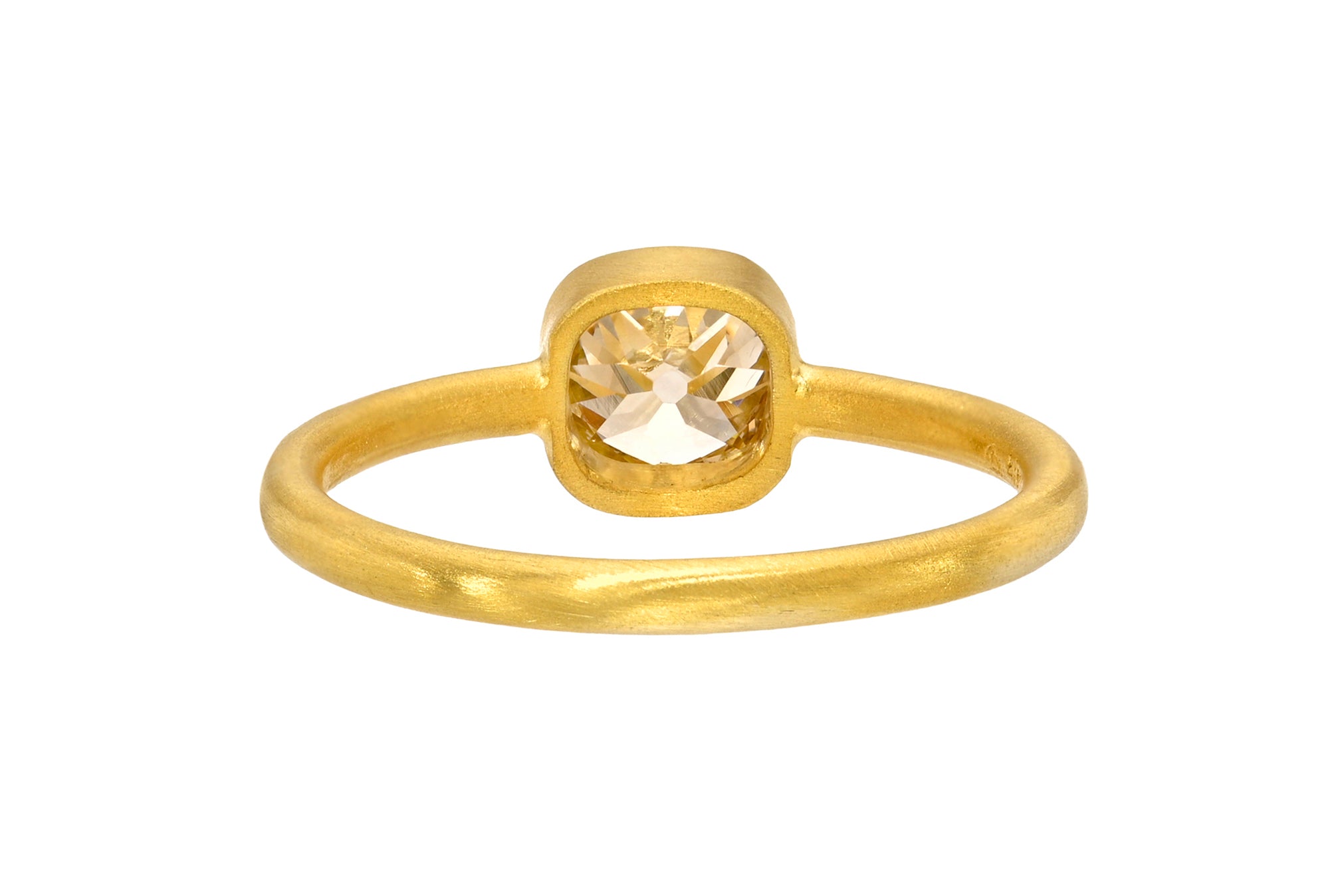 ONE OF A KIND CHAMPAGNE OLD MINE CUT DIAMOND GEM FAIRY BAND