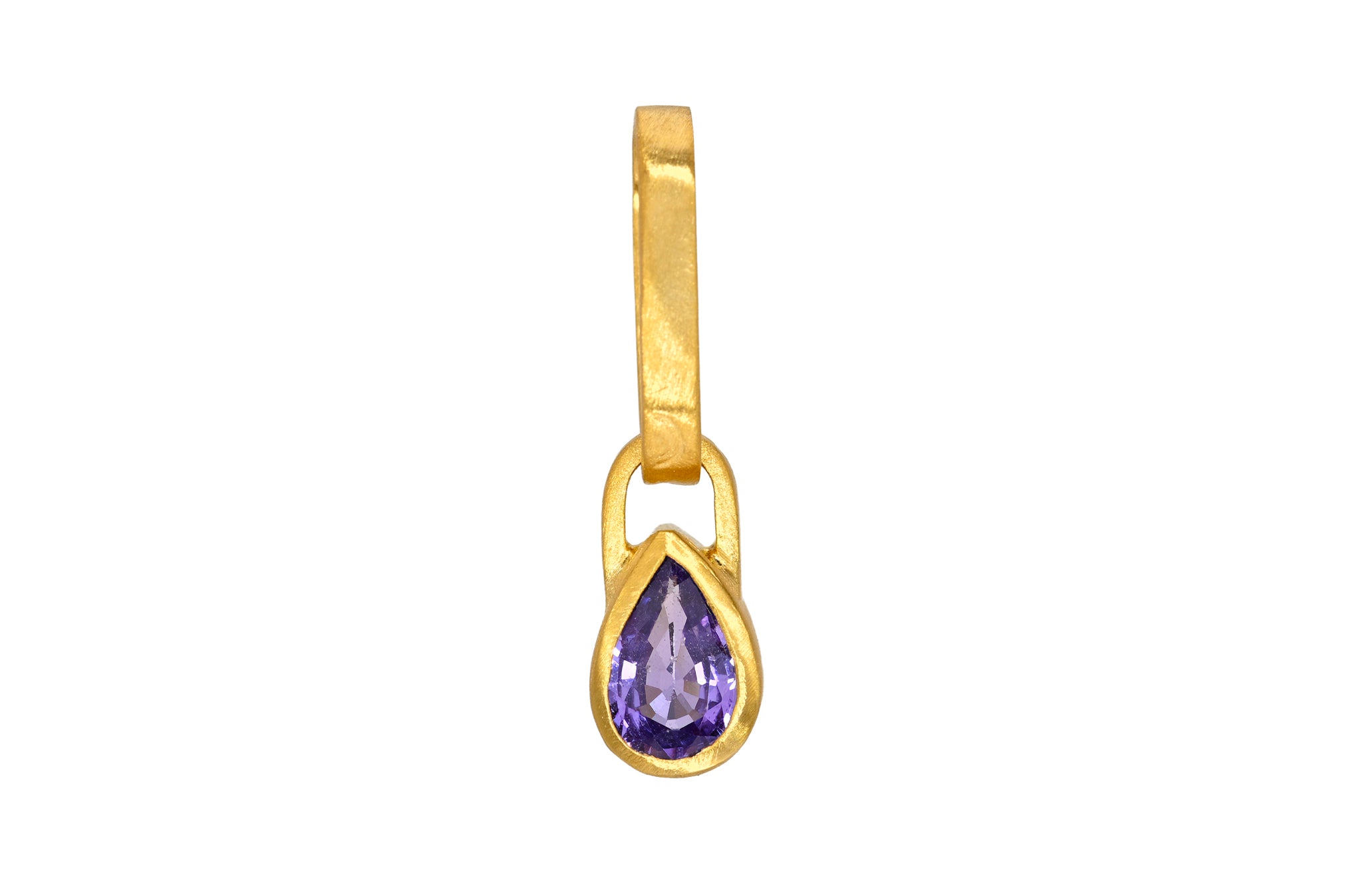 PEAR PURPLE SAPPHIRE PENDANT