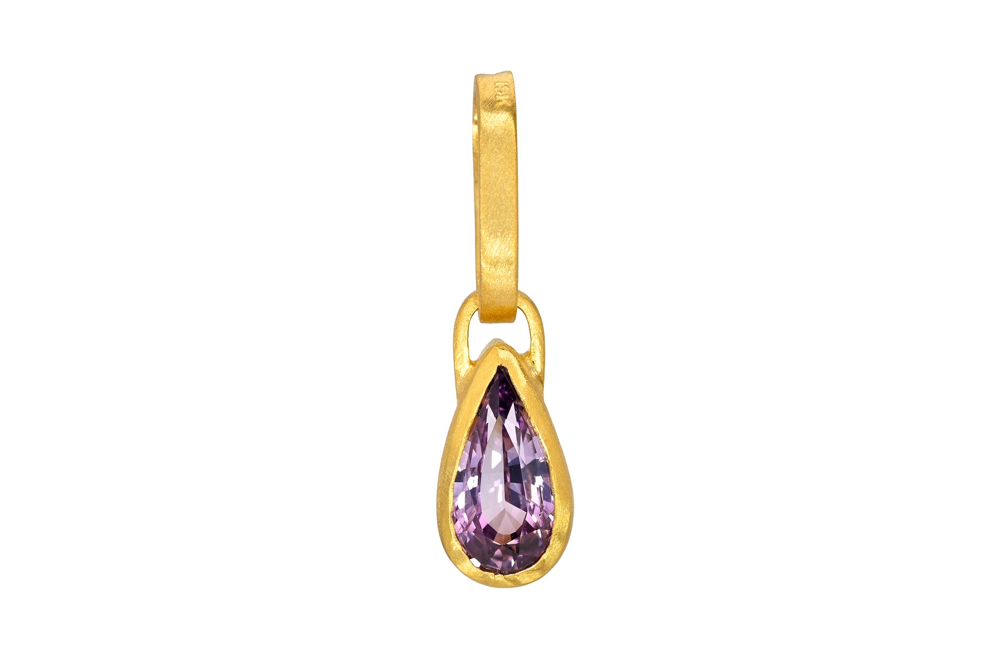 PEAR PURPLE SAPPHIRE PENDANT