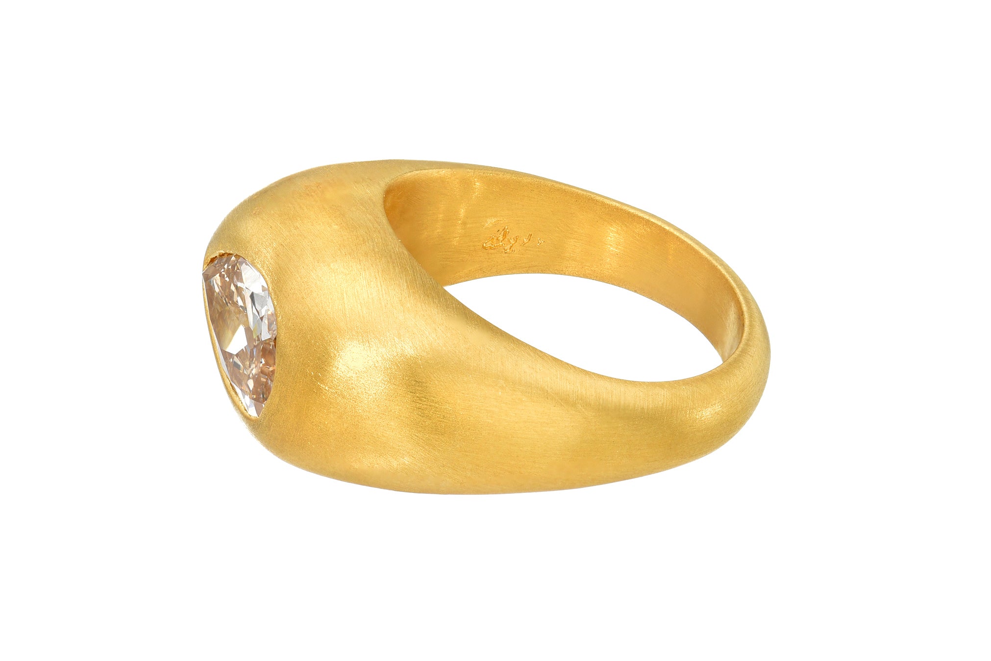 Darius Jewels one of a kind antique Pera diamond gem signet ring