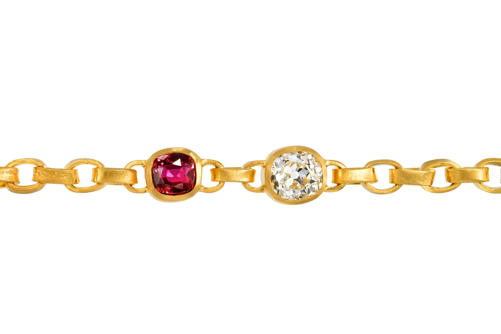 Fusee Chain Ruby DOUBLE RUBY & DIAMOND SIGNATURE CHAIN – DARIUS
