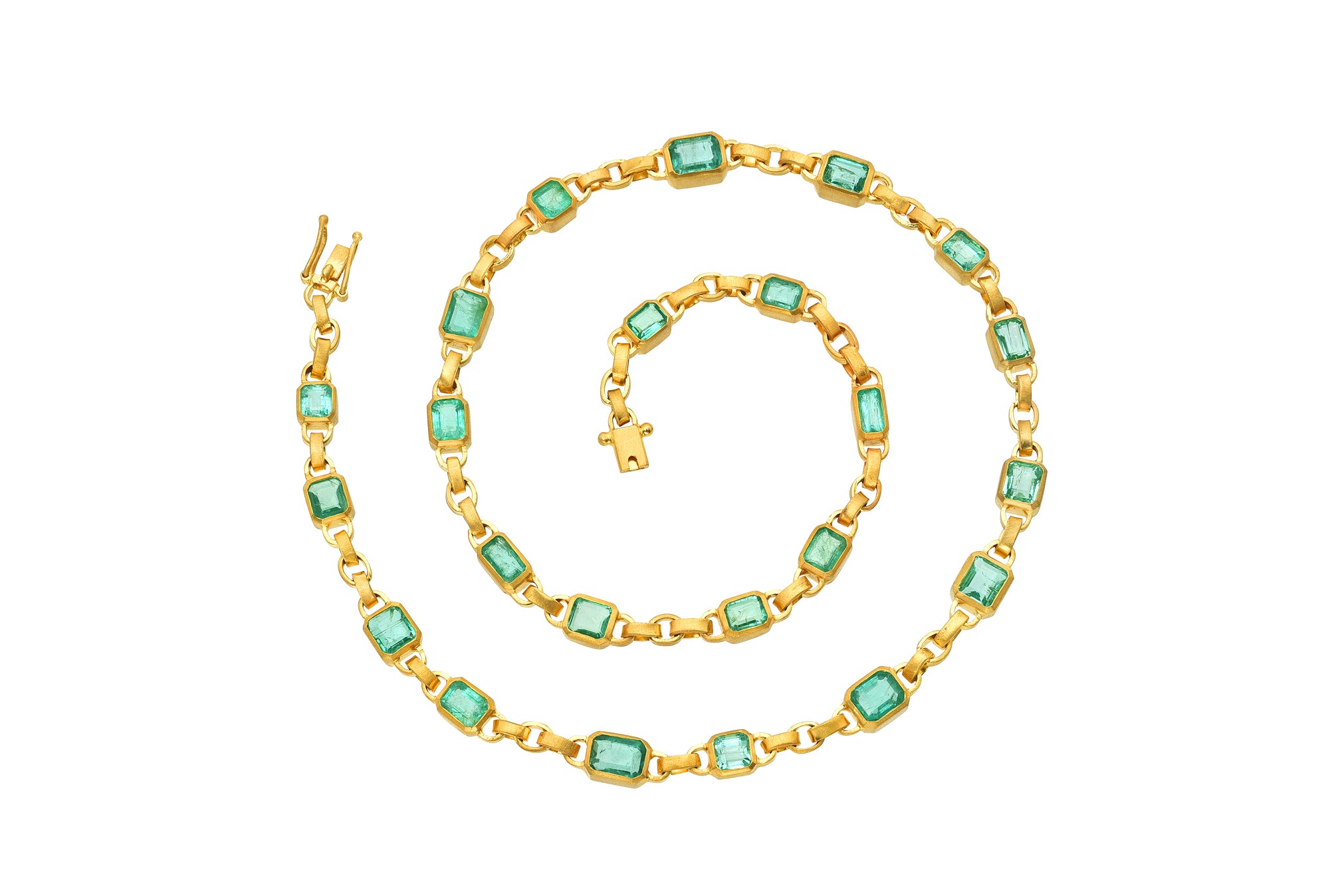 Darius Jewels mint emerald signature chain necklace