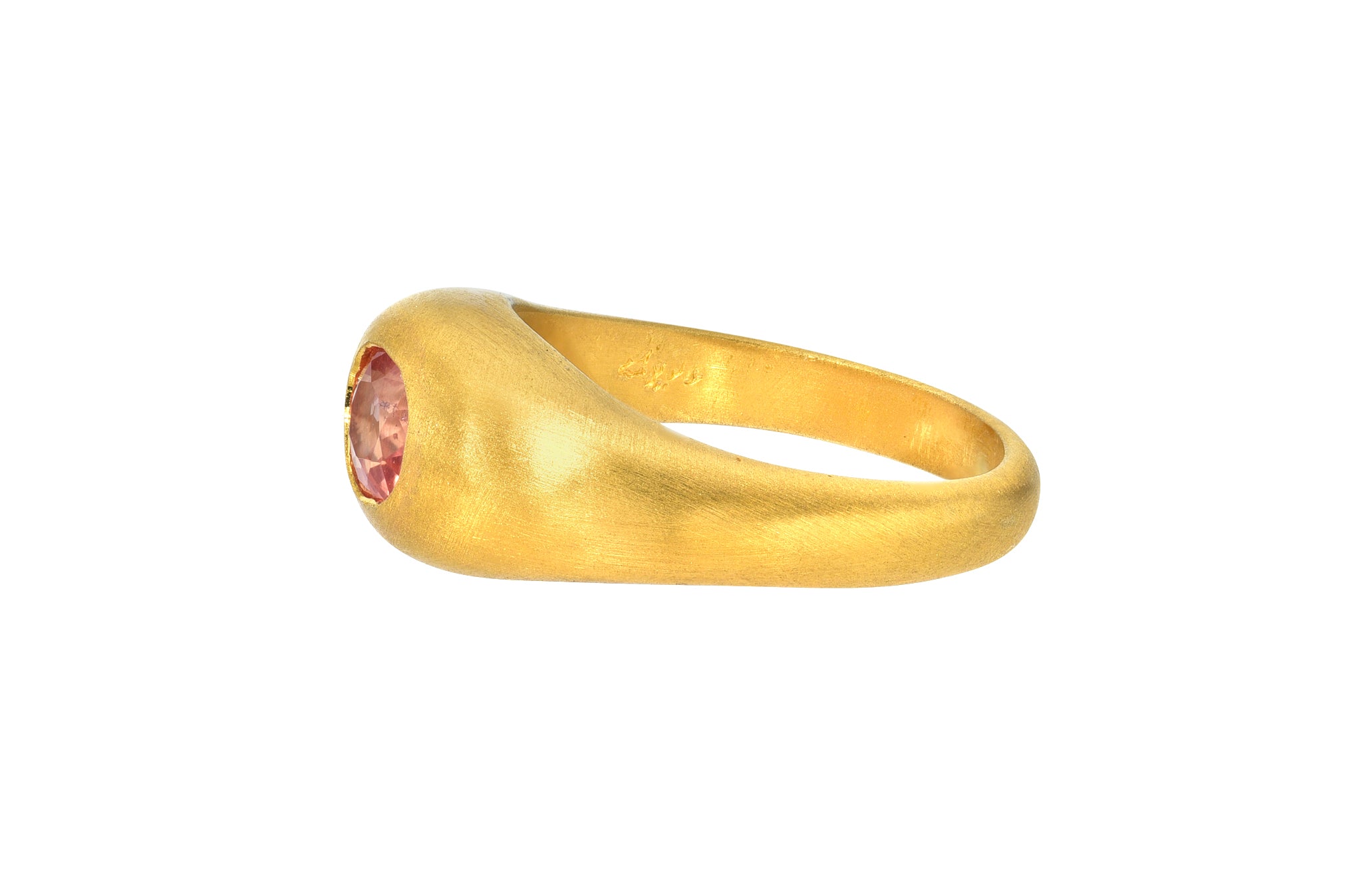 ONE OF A KIND PADPARADSCHA SAPPHIRE GEM SIGNET RING
